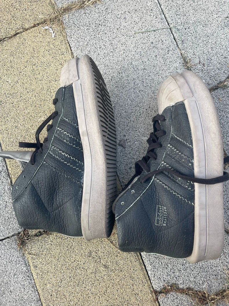 Rick Owens Rick Owens X Adidas Black Leather Sneakers-dmc Size US 10.5 / EU 43-44 - 4 Thumbnail