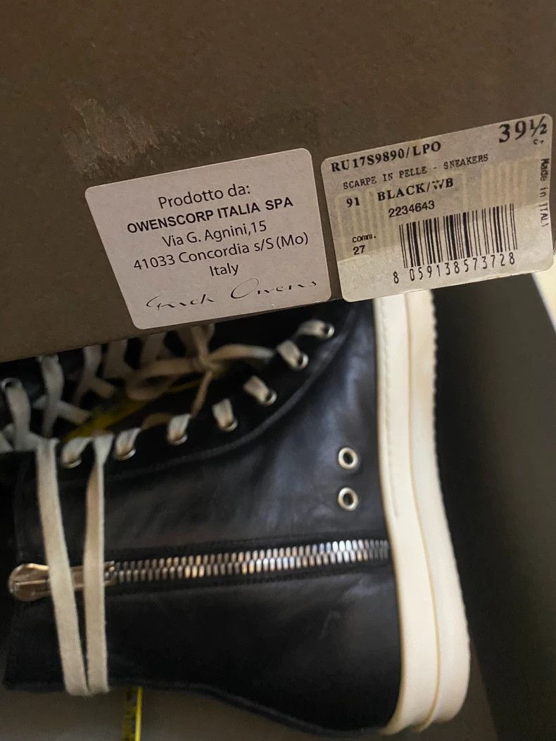 Rick Owens Rick Owens High-Top Leather Sneakers Size 39.5-dmc Size US 8.5 / EU 41-42 - 7 Thumbnail