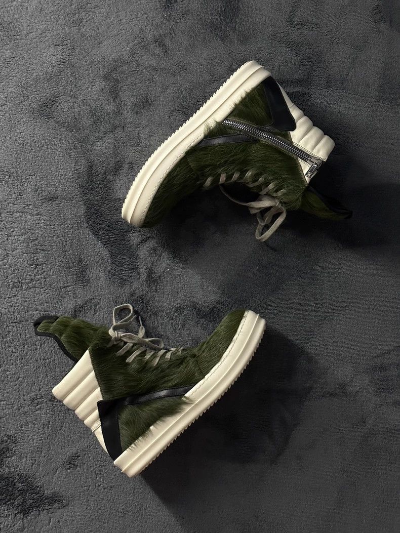 Rick Owens Rick Owens Green Fur Sneakers Size 41-dmc Size US 8 / EU 41 - 5 Thumbnail