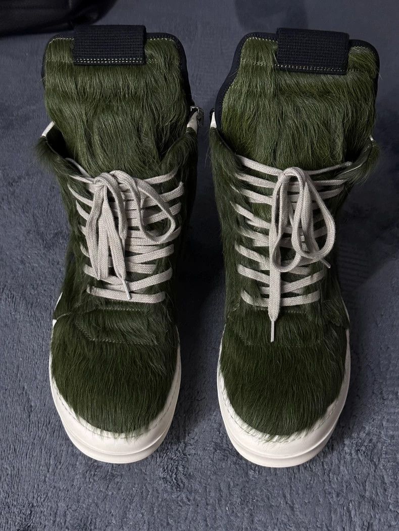 Rick Owens Rick Owens Green Fur Sneakers Size 41-dmc Size US 8 / EU 41 - 7 Thumbnail