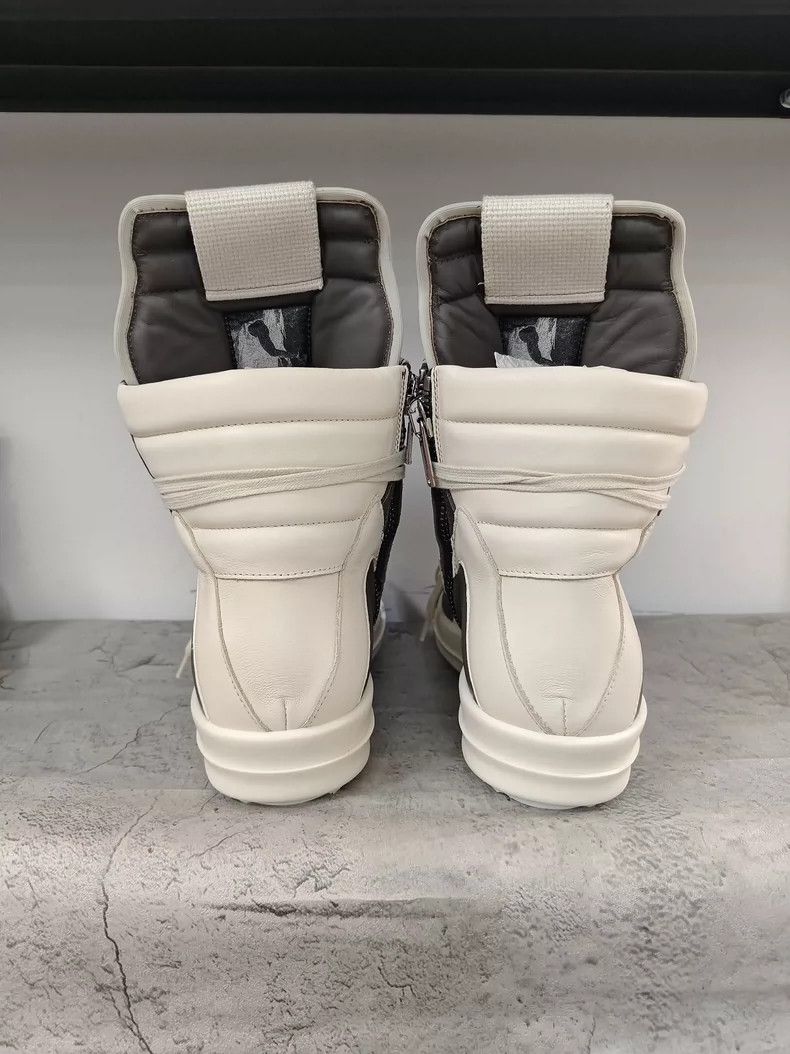 Rick Owens Rick Owens Geobasket Leather Sneakers Gray White-dmc Size US 8 / EU 41 - 7 Thumbnail