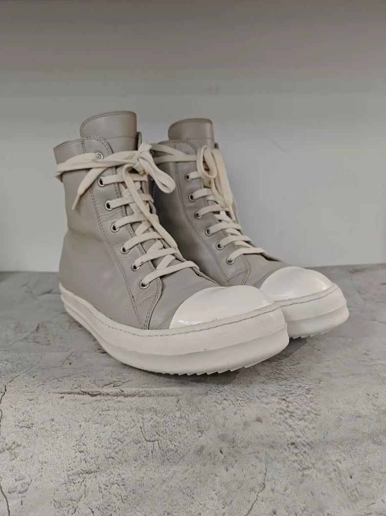 Rick Owens Rick Owens Gray High Top Leather Sneakers-dmc Size US 7.5 / EU 40-41 - 3 Thumbnail