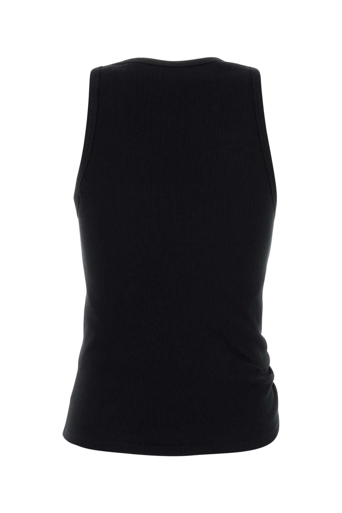 Paco Rabanne Black Stretch Cotton Top Size XS / US 0-2 / IT 36-38 - 2 Thumbnail