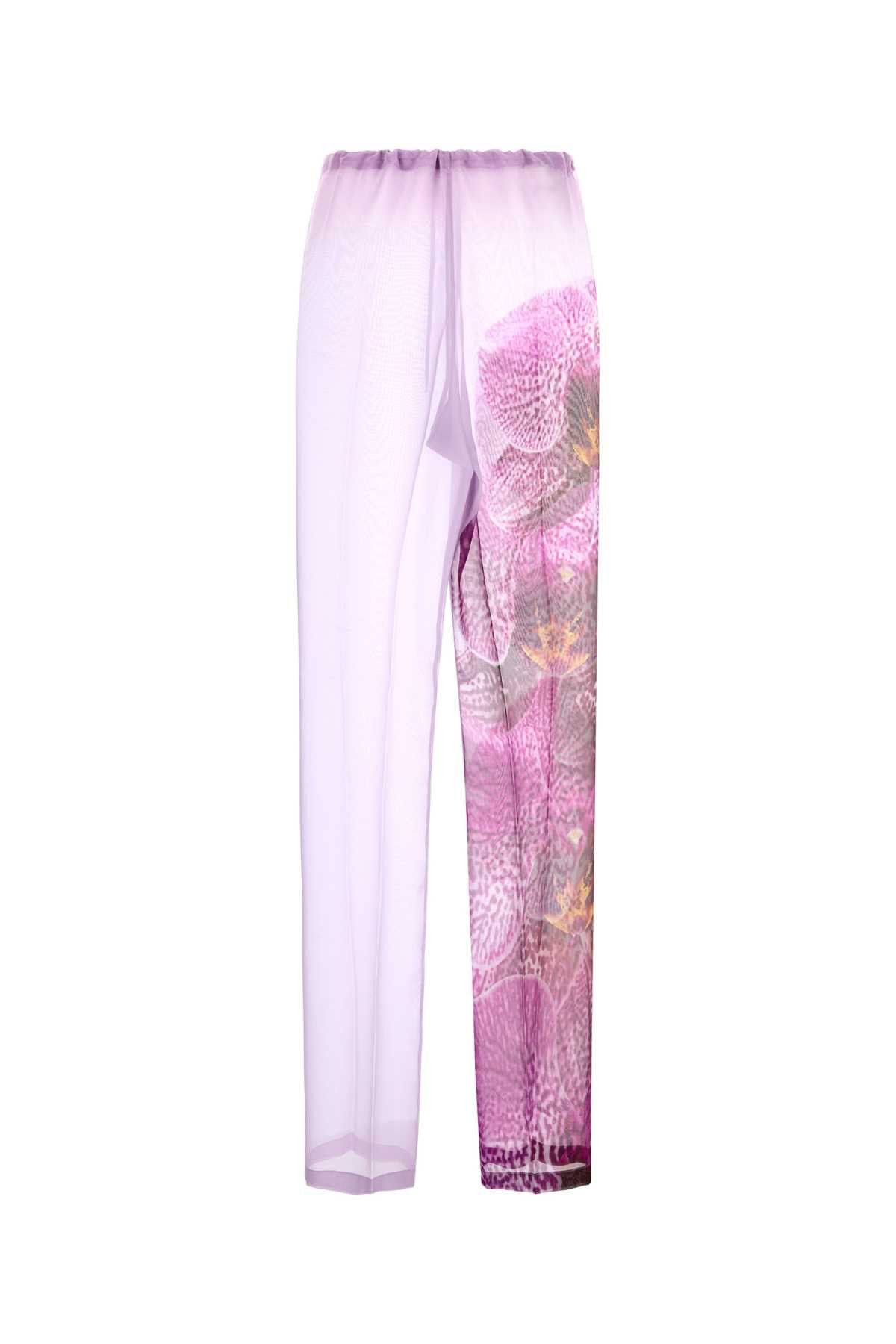 Dries Van Noten Lilac Crepe Pachas Pant Size 26" / US 2 / IT 38 - 2 Thumbnail