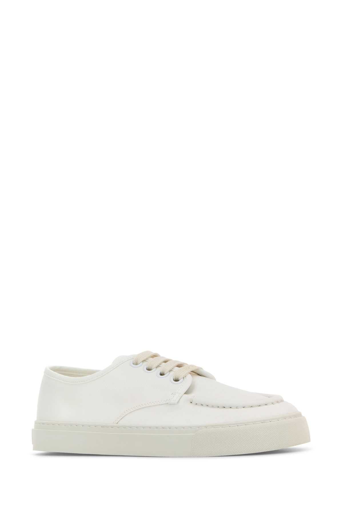 Prada White Canvas Sneakers Size US 10.5 / EU 43-44 - 2 Thumbnail