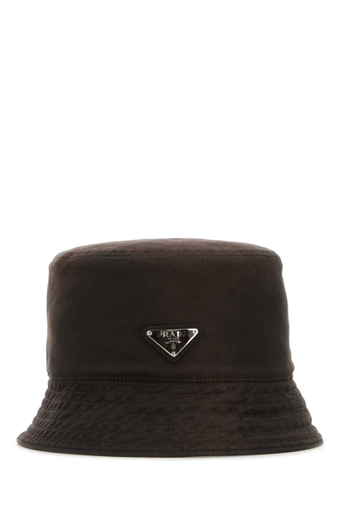 Prada Brown Cotton Bucket Hat Size ONE SIZE - 2 Thumbnail