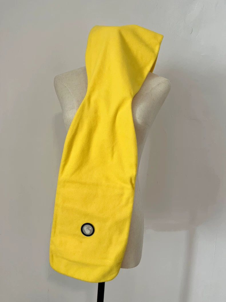 Moncler Genius Bright Yellow Scarf with Zipper Pocket Size ONE SIZE - 3 Thumbnail