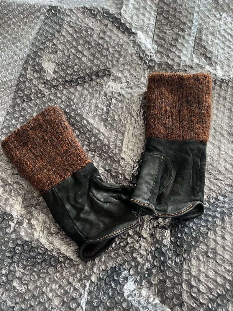 Vivienne Westwood Vivienne Westwood Leather Knit Gloves Size ONE SIZE - 6 Thumbnail