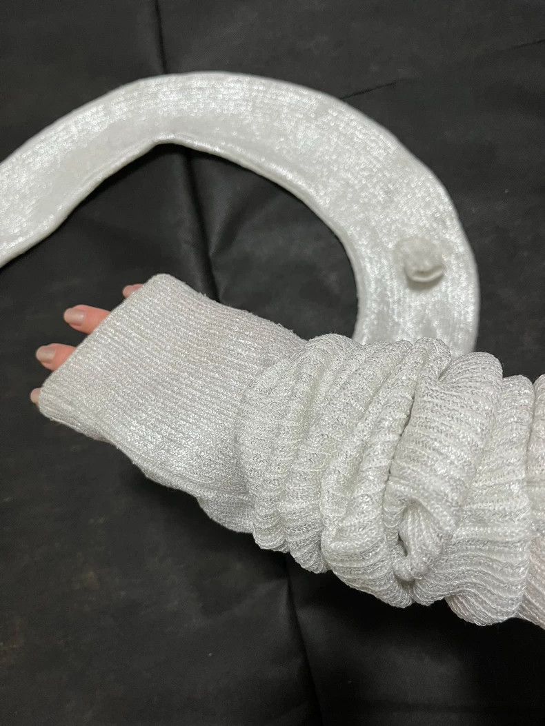 Julius Julius White Fingerless Gloves Accessory Size ONE SIZE - 4 Thumbnail