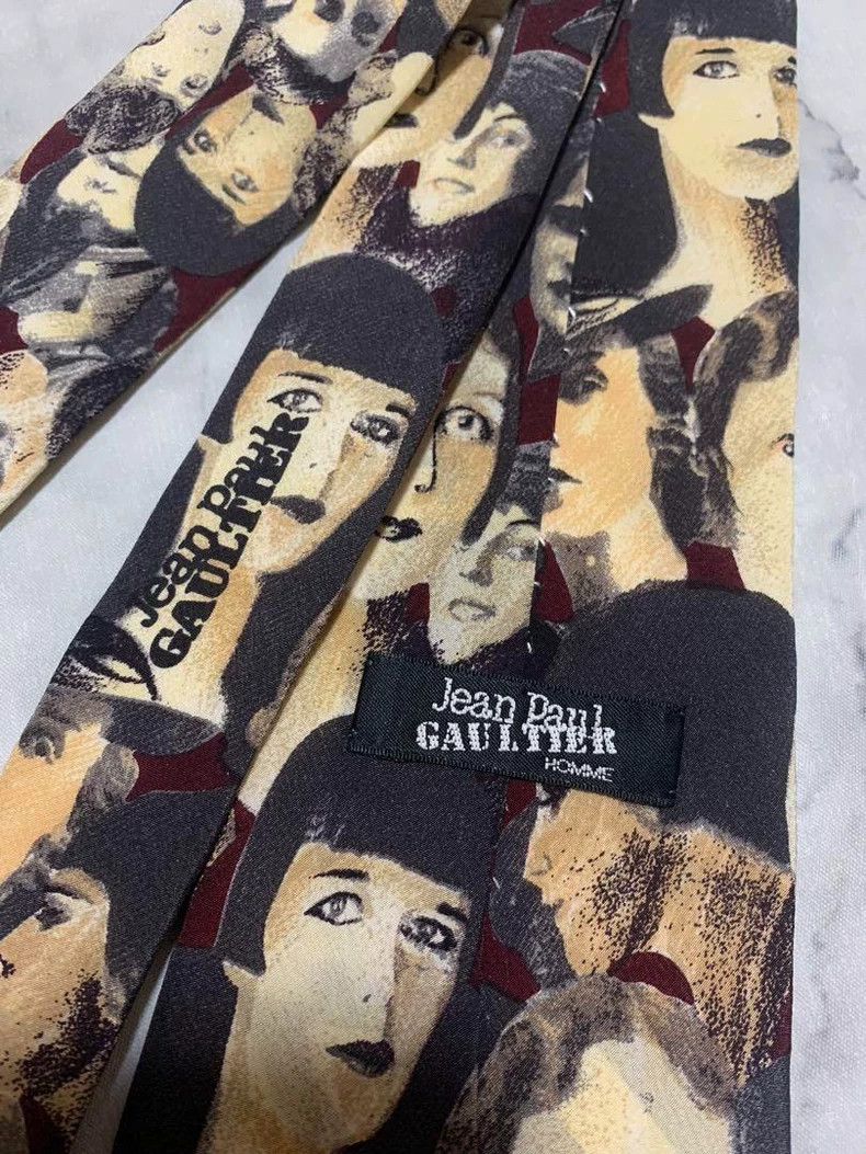 Jean Paul Gaultier Jean Paul Gaultier Faces Design Tie Size ONE SIZE - 2 Thumbnail