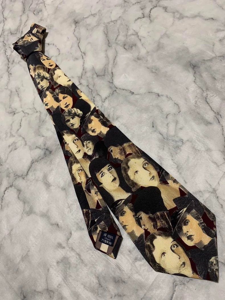 Jean Paul Gaultier Jean Paul Gaultier Faces Design Tie Size ONE SIZE - 4 Thumbnail