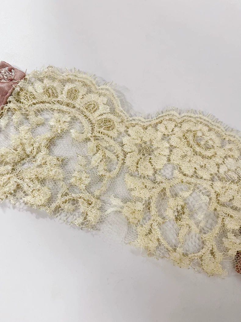Chanel Lace Beaded Cuff Bracelet Decorative Accessory Size ONE SIZE - 7 Thumbnail