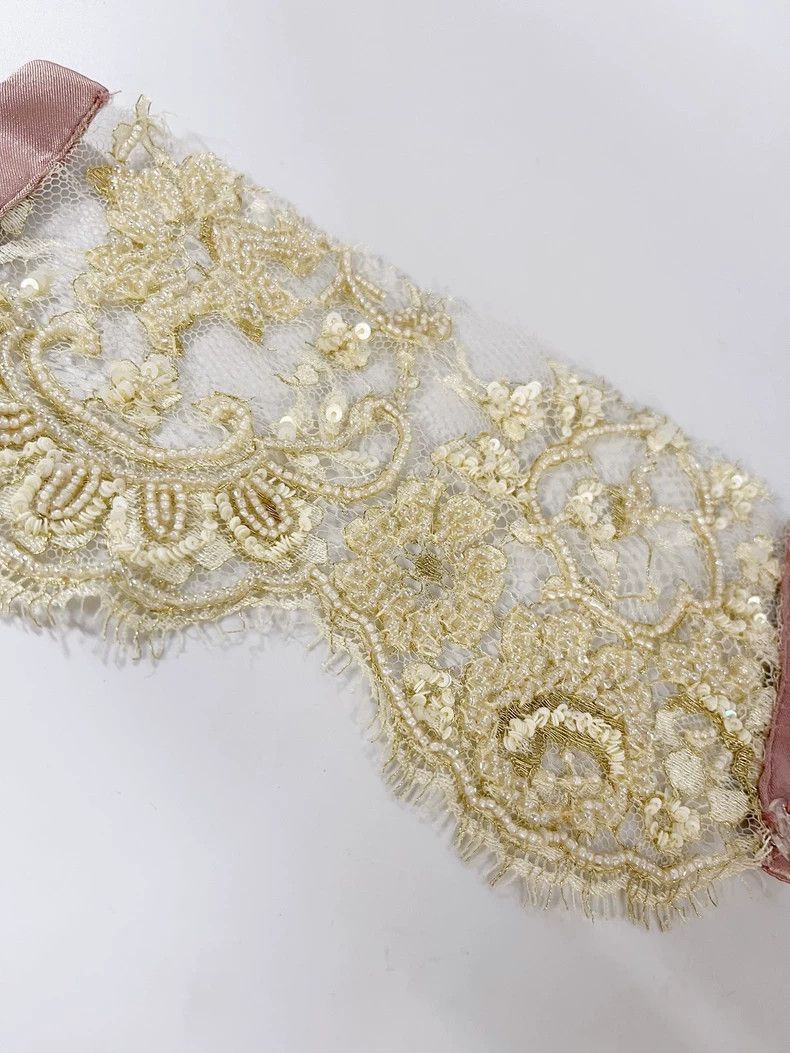 Chanel Lace Beaded Cuff Bracelet Decorative Accessory Size ONE SIZE - 2 Thumbnail