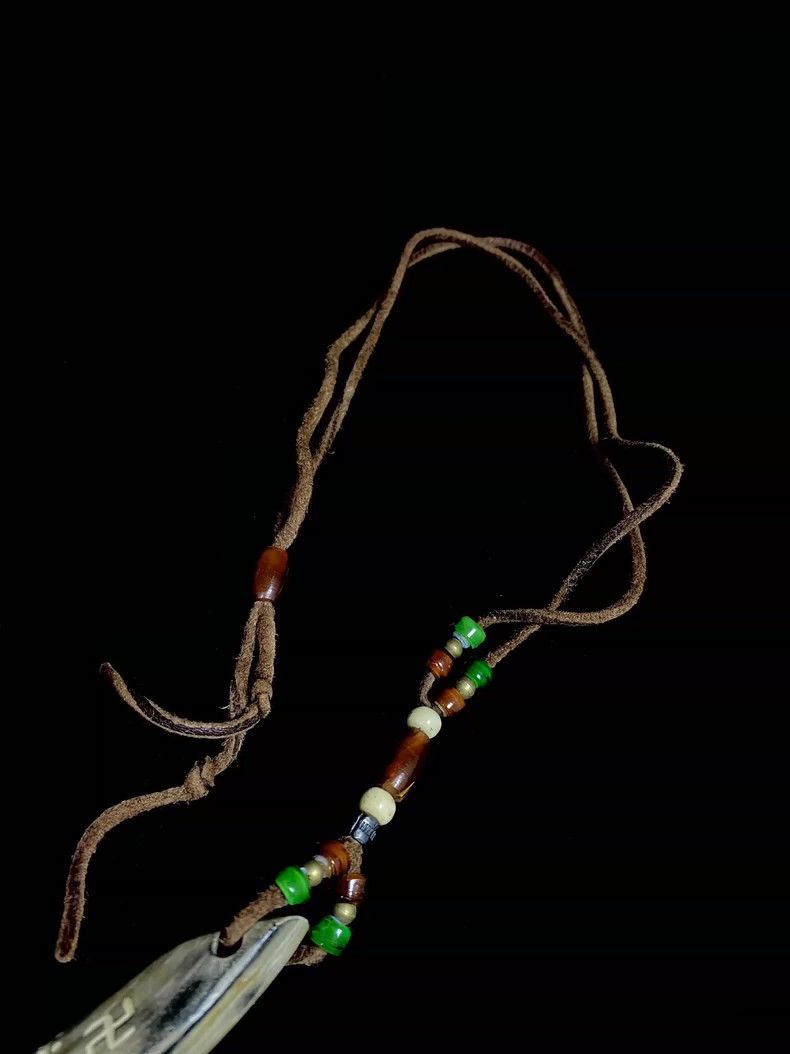 Capital Necklace with Horn Pendant