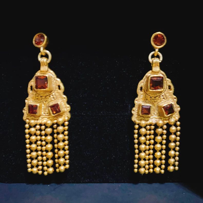 Jean Paul Gaultier Jean Paul Gaultier Gem Tassel Earrings Size ONE SIZE - 4 Thumbnail