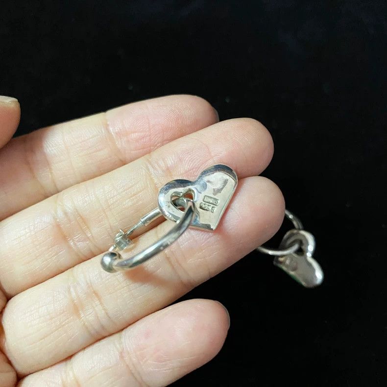 Kenzo Kenzo Silver Heart Earrings Vintage Size ONE SIZE - 4 Thumbnail