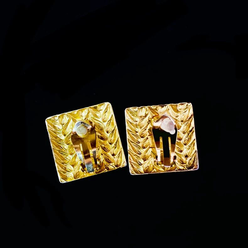 Kenzo Kenzo Vintage Square Clip Earrings Size ONE SIZE - 2 Thumbnail