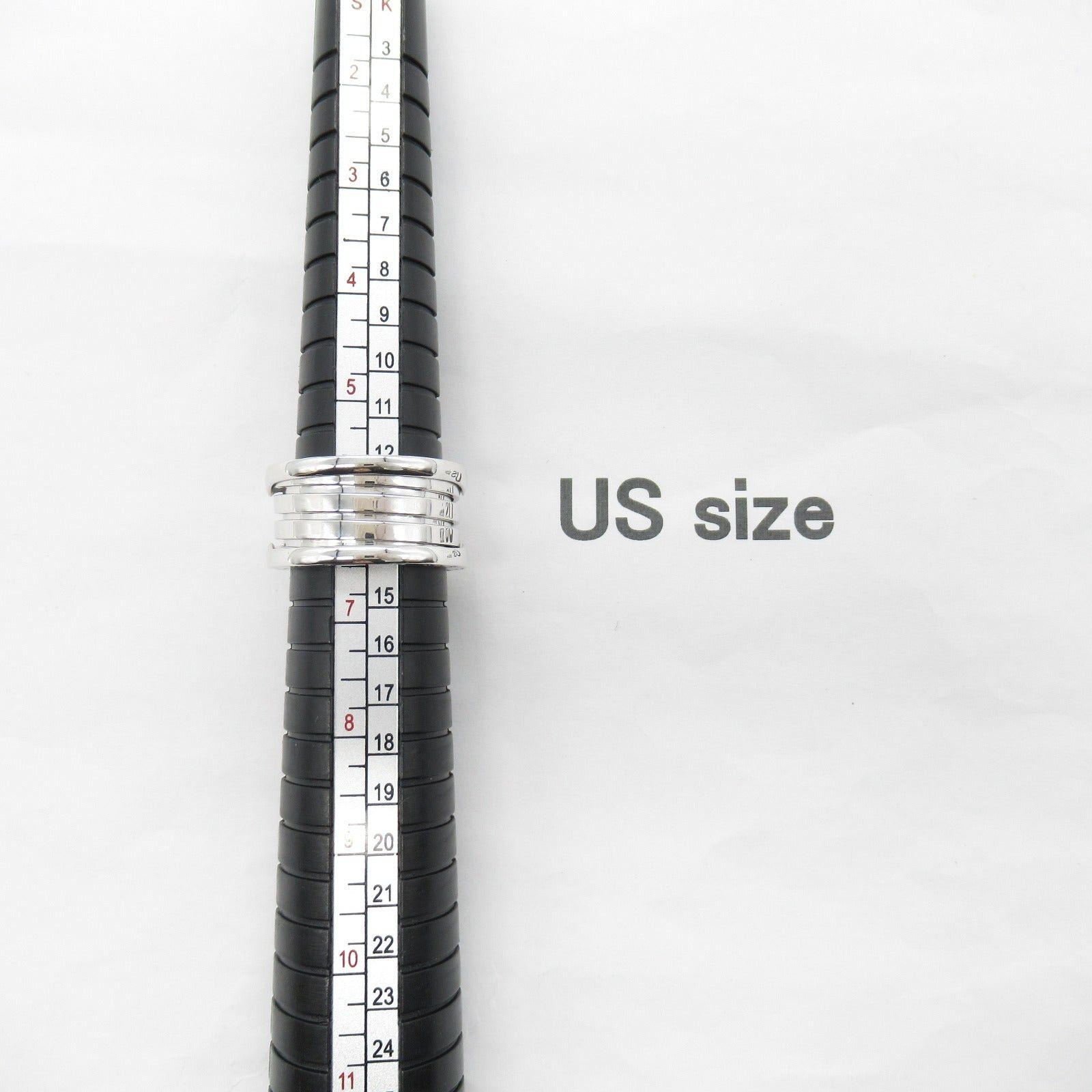 Bvlgari Bvlgari B Zero One Ring 4 Bands K18Wg (White Gold) Silver Size ONE SIZE - 7 Thumbnail
