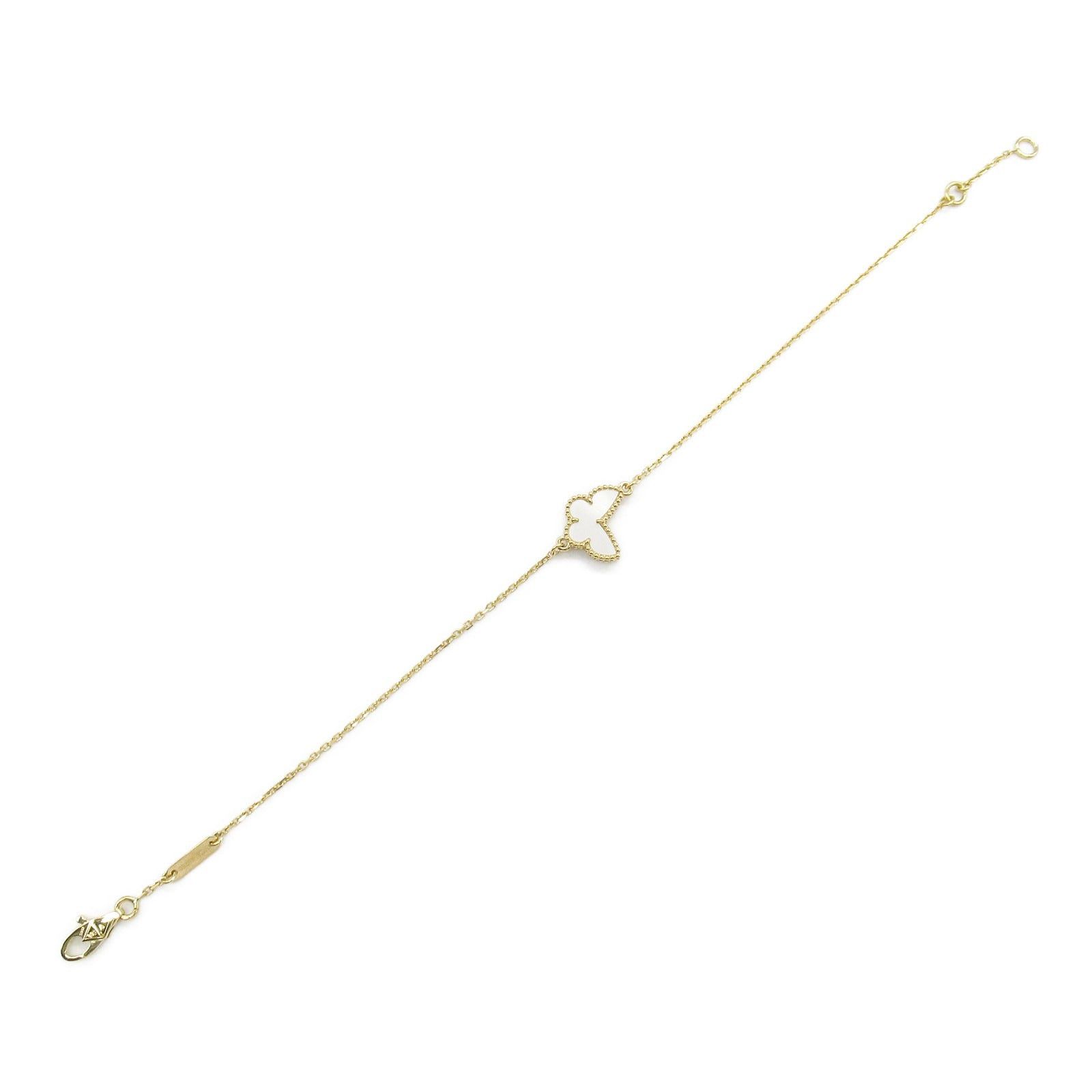 Van Cleef & Arpels Van Cleef Arpels Sweet Alhambra Butterfly Bracelet Mop K18 (Yellow Gold) Mother Of Pearl White Size ONE SIZE - 3 Thumbnail