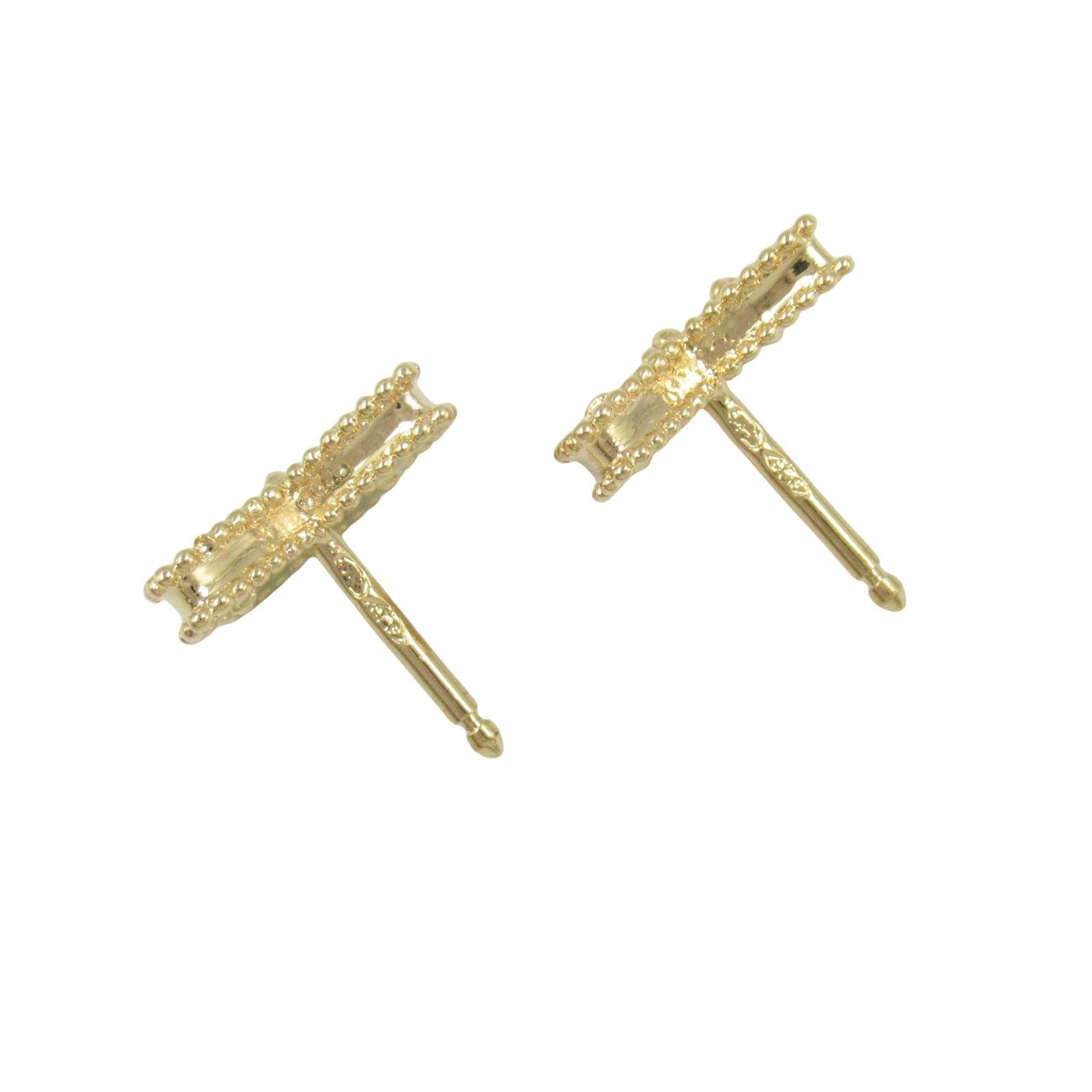 Van Cleef & Arpels Van Cleef Arpels Sweet Alhambra Butterfly Earrings Mother Of Pearl K18 (Yellow Gold) White Size ONE SIZE - 3 Thumbnail