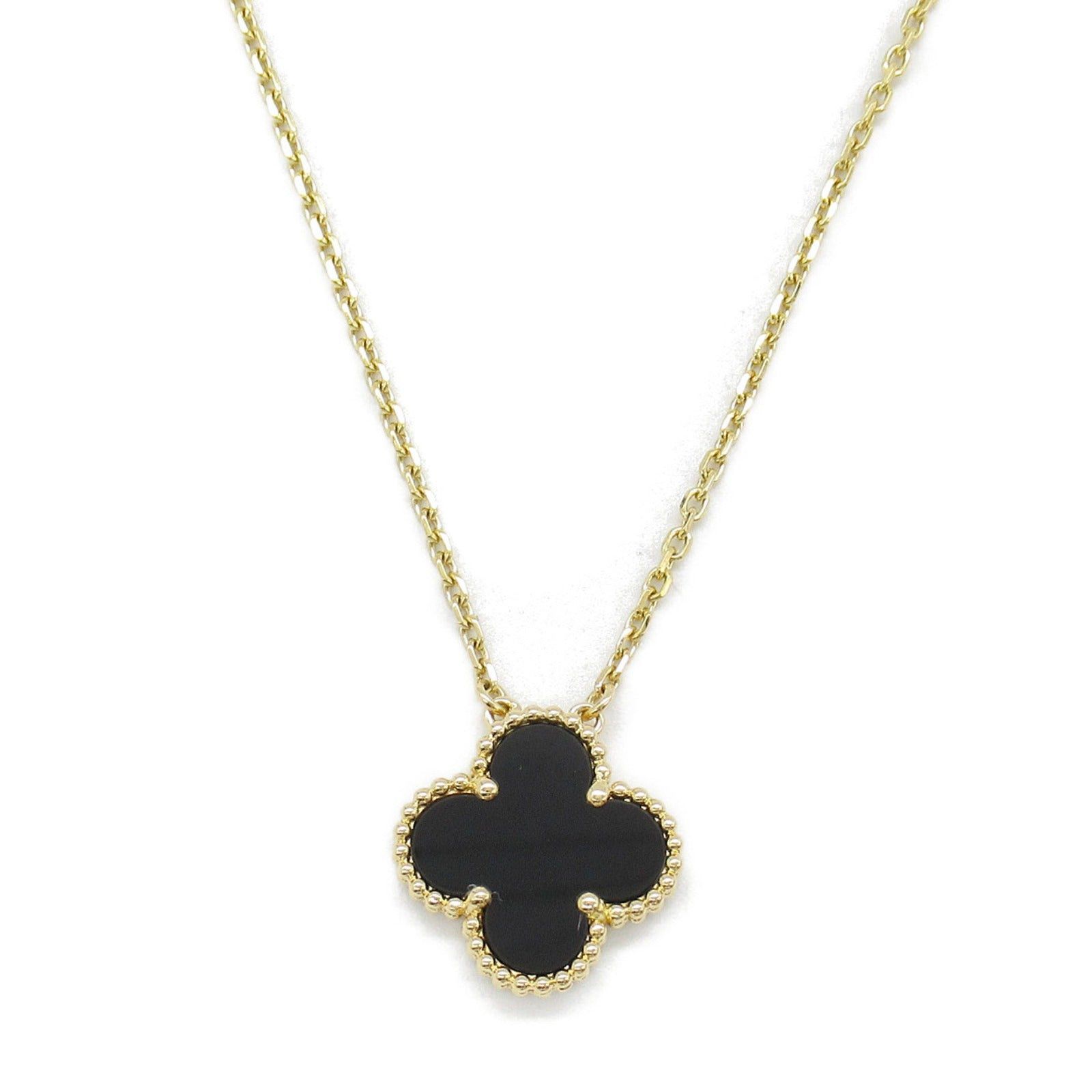 Van Cleef & Arpels Van Cleef Arpels Alhambra Necklace Onyx K18 (Yellow Gold) Black Size ONE SIZE - 2 Thumbnail
