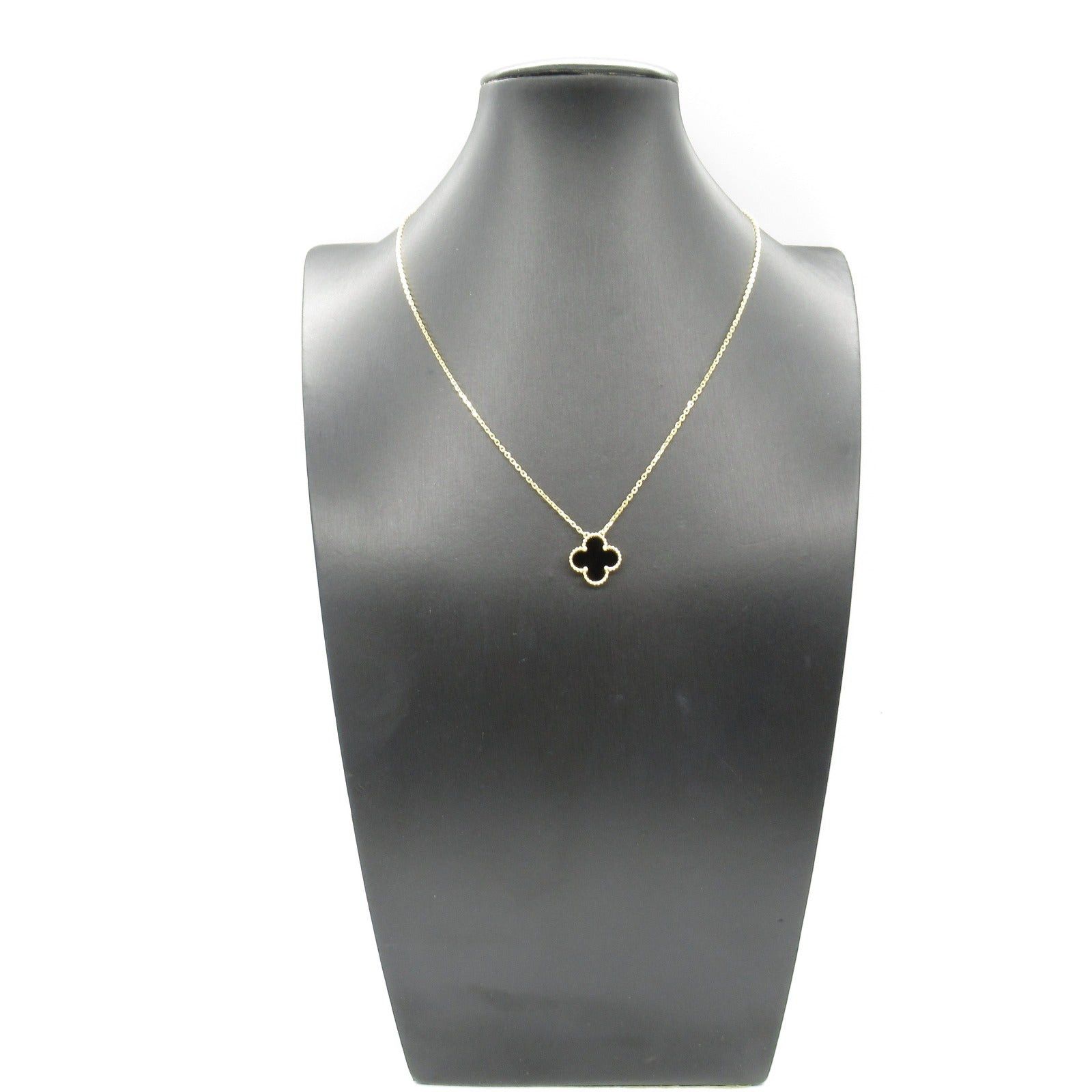 Van Cleef & Arpels Van Cleef Arpels Alhambra Necklace Onyx K18 (Yellow Gold) Black Size ONE SIZE - 6 Thumbnail