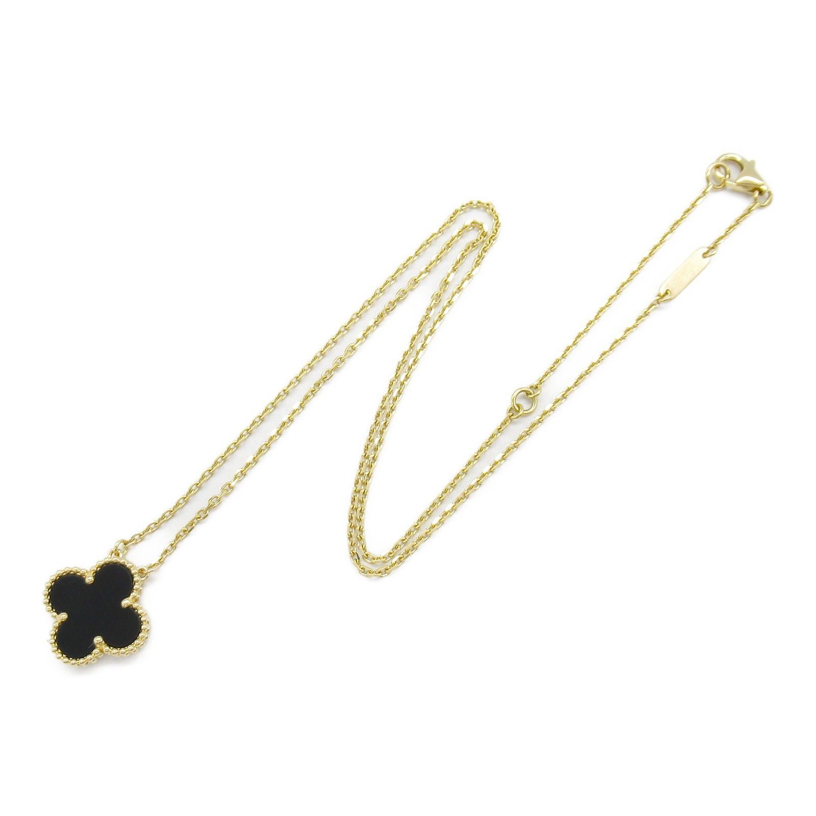Van Cleef & Arpels Van Cleef Arpels Alhambra Necklace Onyx K18 (Yellow Gold) Black Size ONE SIZE - 3 Thumbnail