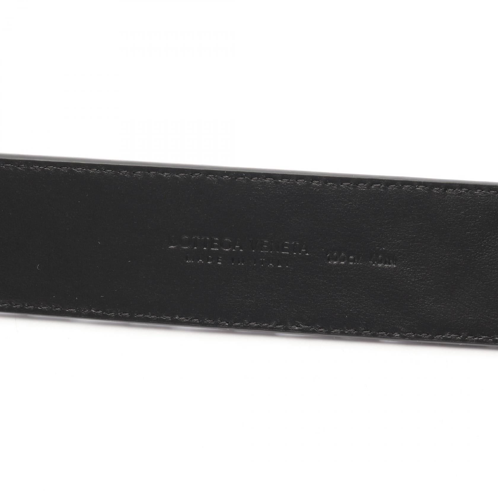 Bottega Veneta Bottega Veneta Intrecciato Belt Leather Black Size ONE SIZE - 4 Thumbnail