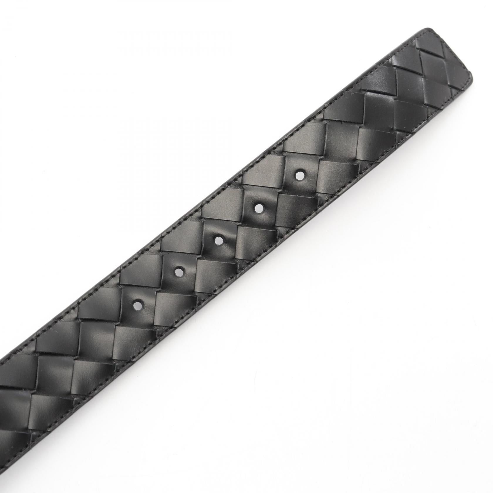 Bottega Veneta Bottega Veneta Intrecciato Belt Leather Black Size ONE SIZE - 3 Thumbnail