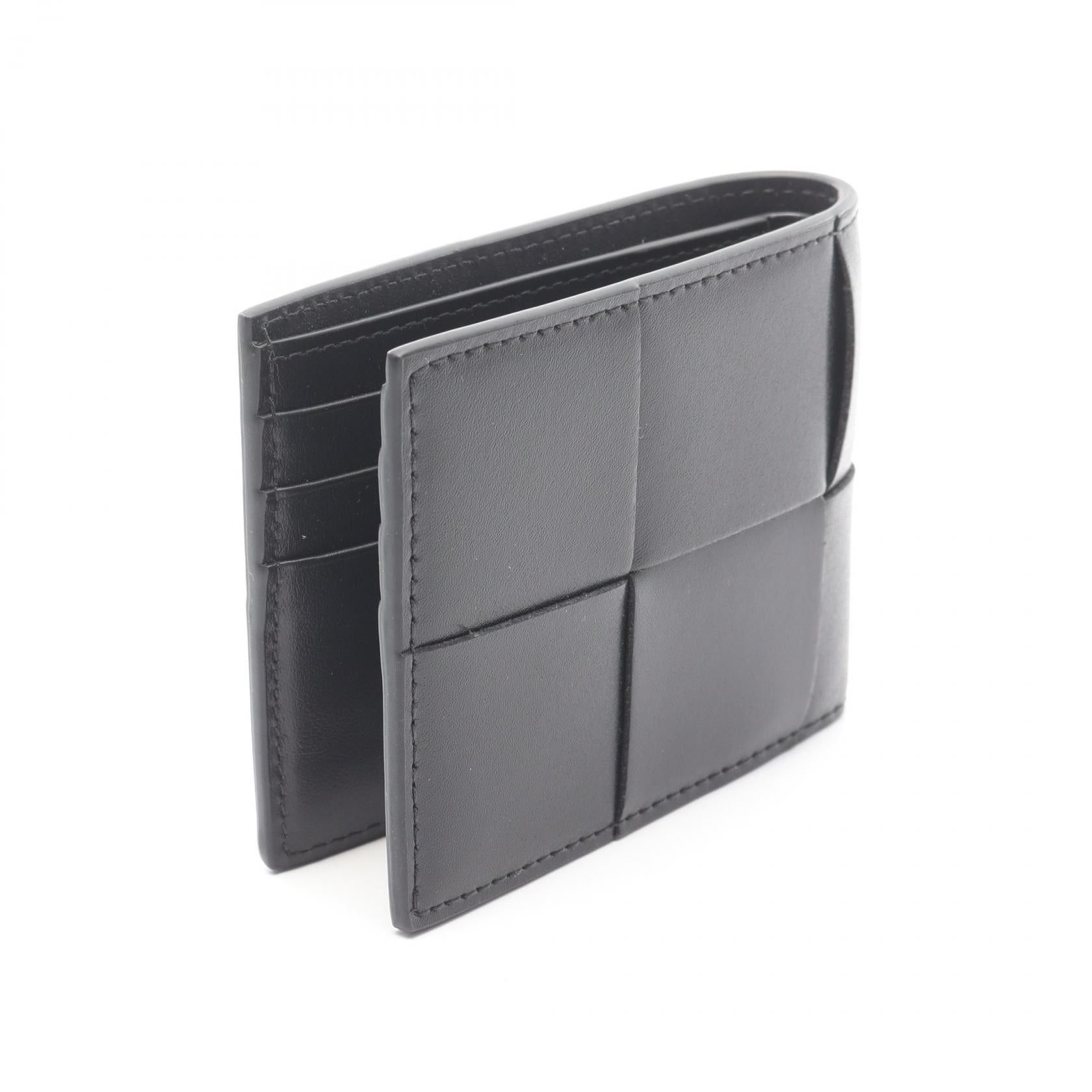 Bottega Veneta Bottega Veneta Cassette Wallet Leather Black Size ONE SIZE - 2 Thumbnail