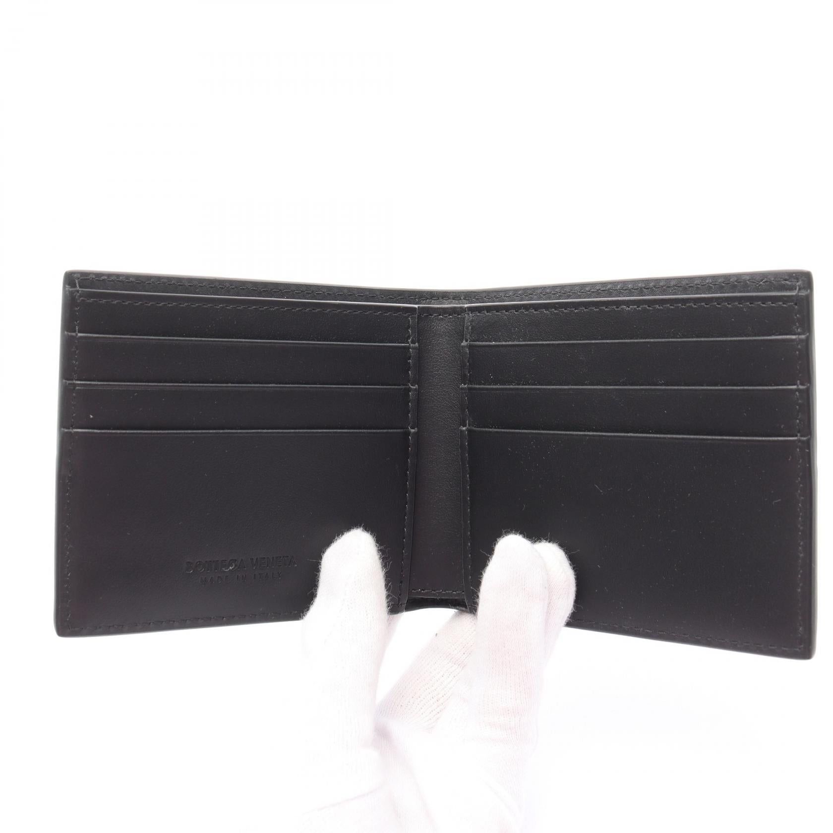 Bottega Veneta Bottega Veneta Cassette Wallet Leather Black Size ONE SIZE - 3 Thumbnail