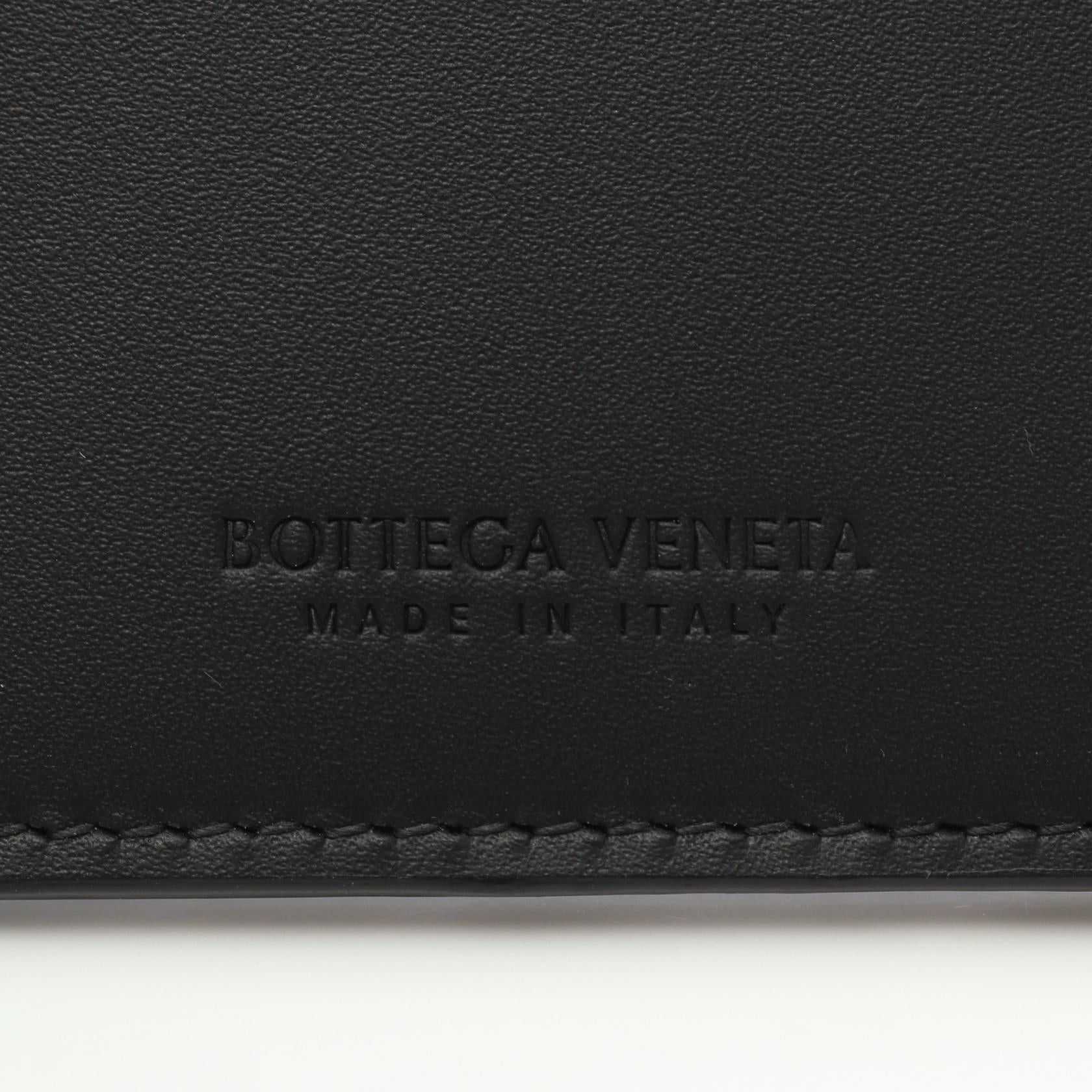 Bottega Veneta Bottega Veneta Intrecciato Piccolo Fastener Biobasedleather Card Case Leather Black Size ONE SIZE - 4 Thumbnail