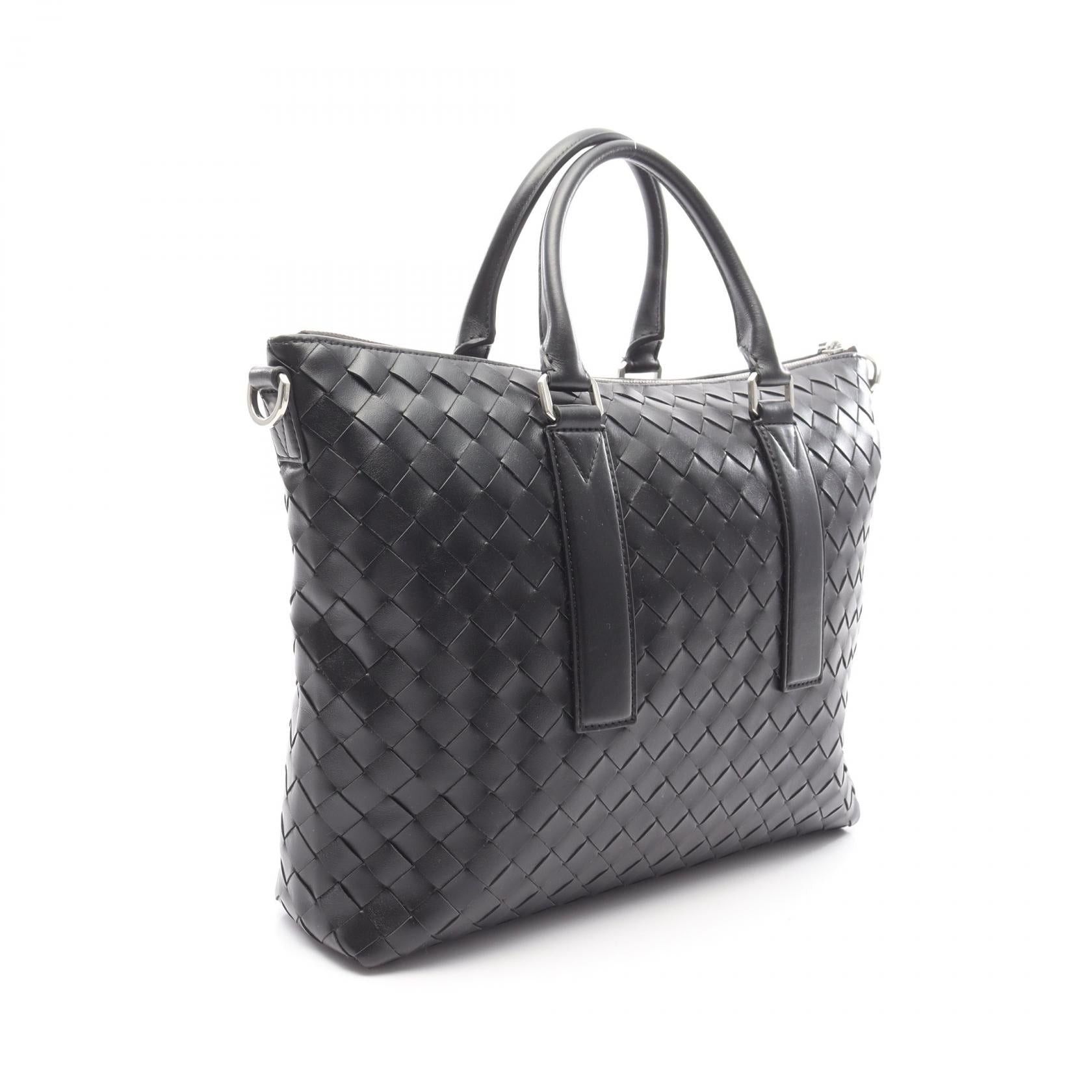 Bottega Veneta Bottega Veneta Intrecciato Soft Briefcase Leather Black Size ONE SIZE - 2 Thumbnail