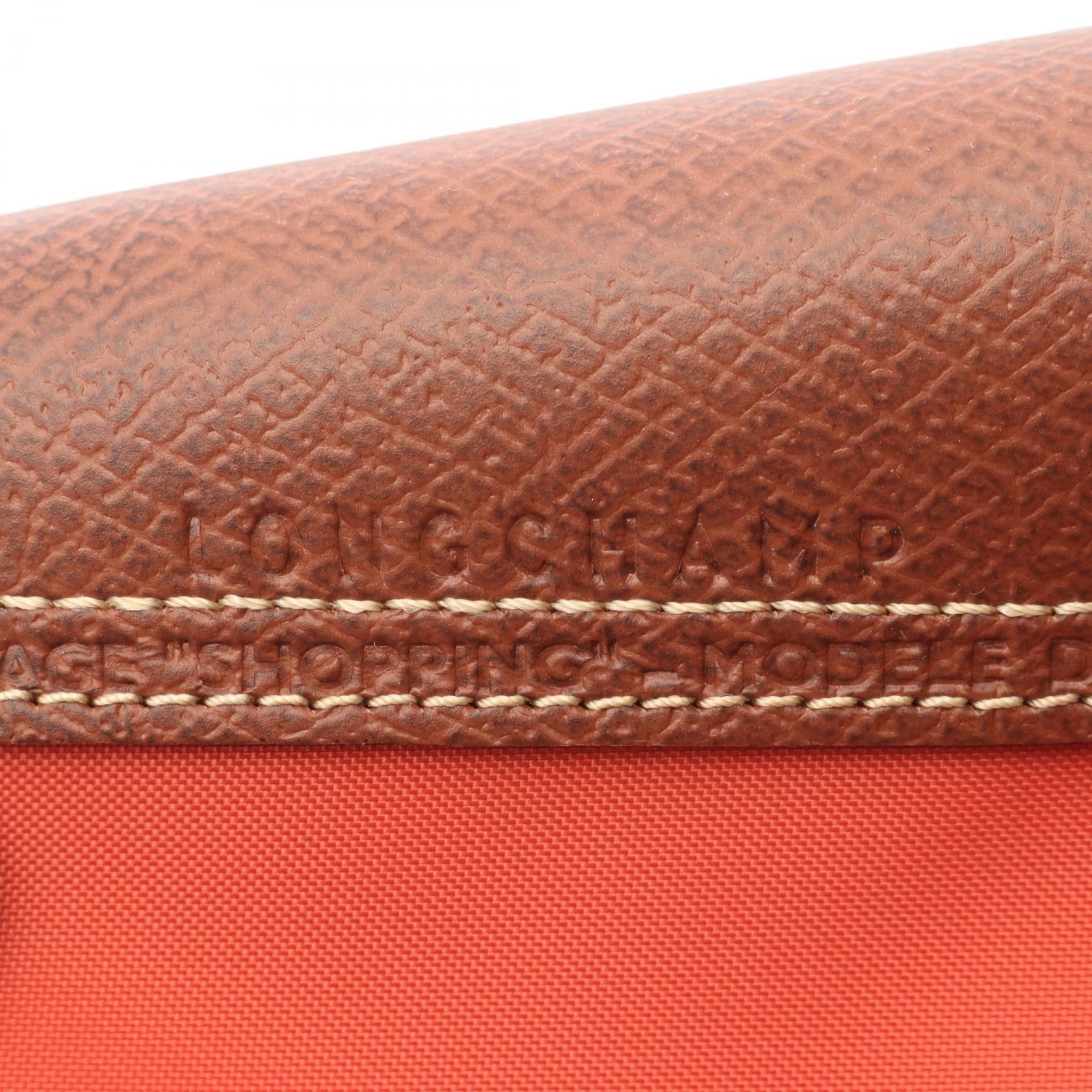 Longchamp Longchamp Le Preage Original L Handbag Tote Bag Nylon Leather Red Size ONE SIZE - 4 Thumbnail