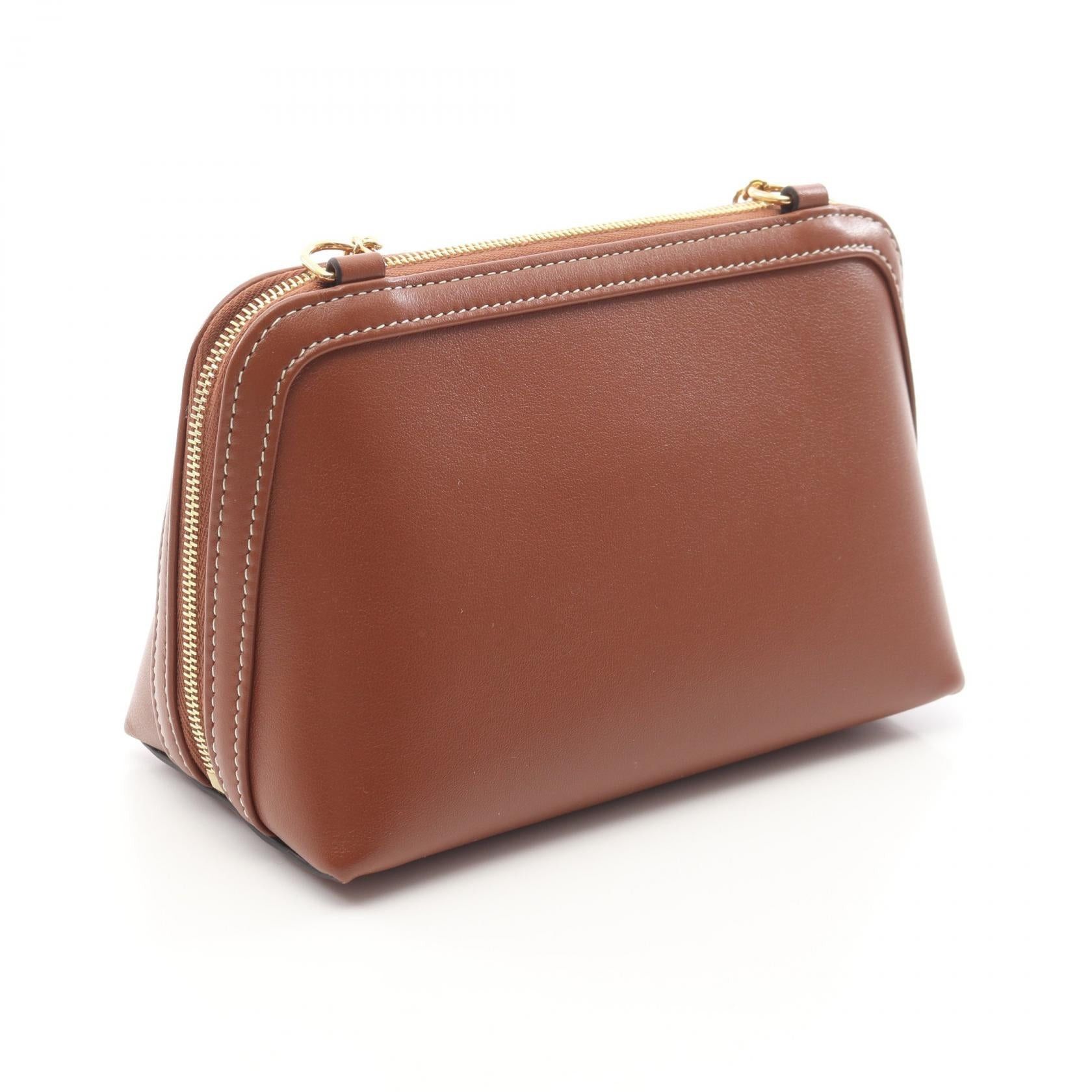Celine Celine Clutch Cuill Triomphe Shoulder Bag Leather Brown Size ONE SIZE - 2 Thumbnail