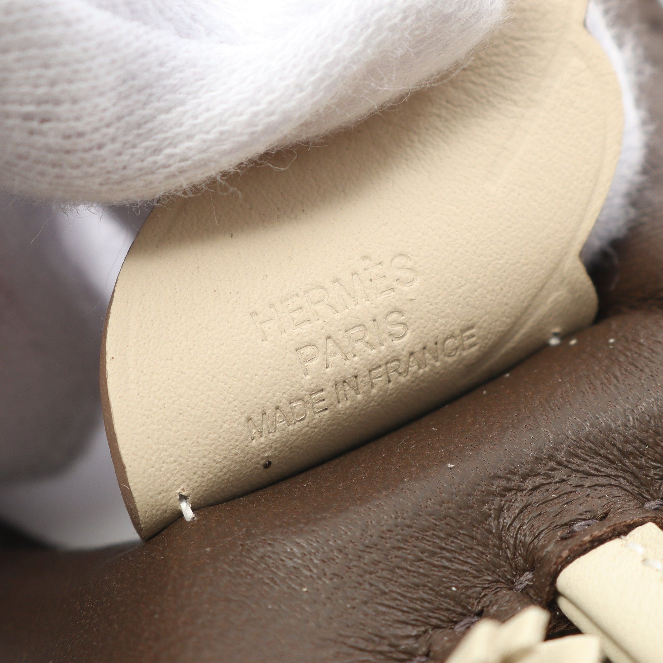 Hermes Hermes Rodeo Pegasus Pm Chocolate Kure Bag Charm Aagneau Veau Swift Dark Brown Off White Double Engraved Size ONE SIZE - 3 Thumbnail