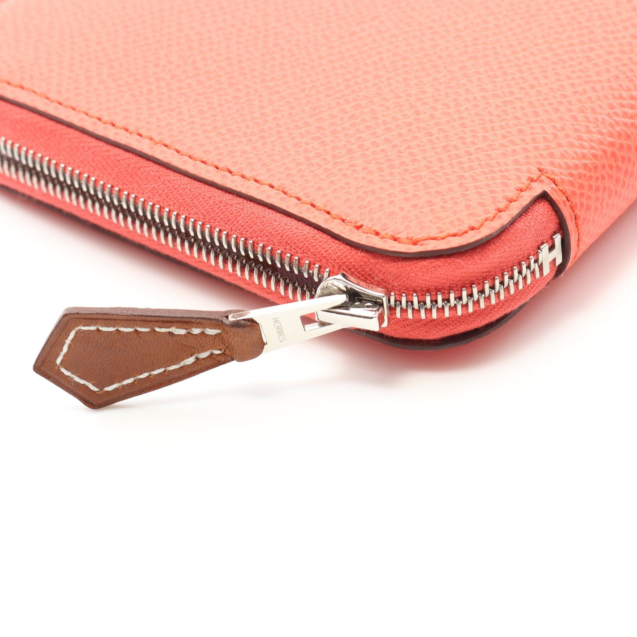 Hermes Hermes Azap Long Silk In Rose Jaipur Round Zipper Wallet Veau Epsom Coral Pink Silver Hardware U Stamp Size ONE SIZE - 7 Thumbnail