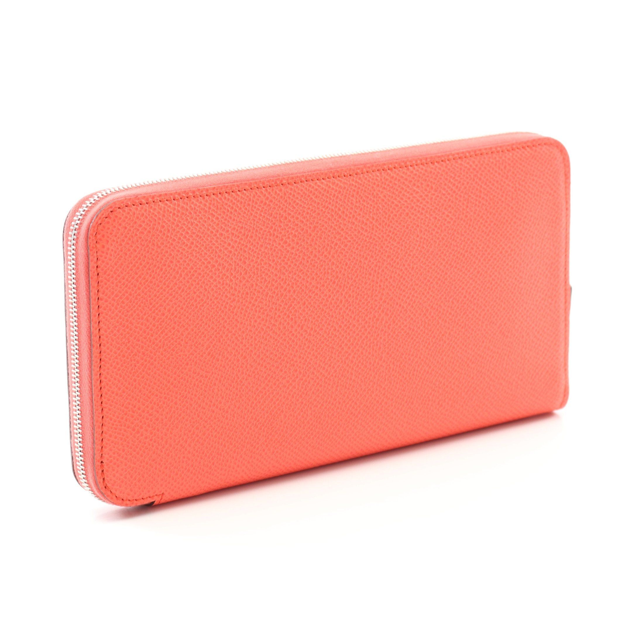 Hermes Hermes Azap Long Silk In Rose Jaipur Round Zipper Wallet Veau Epsom Coral Pink Silver Hardware U Stamp Size ONE SIZE - 2 Thumbnail