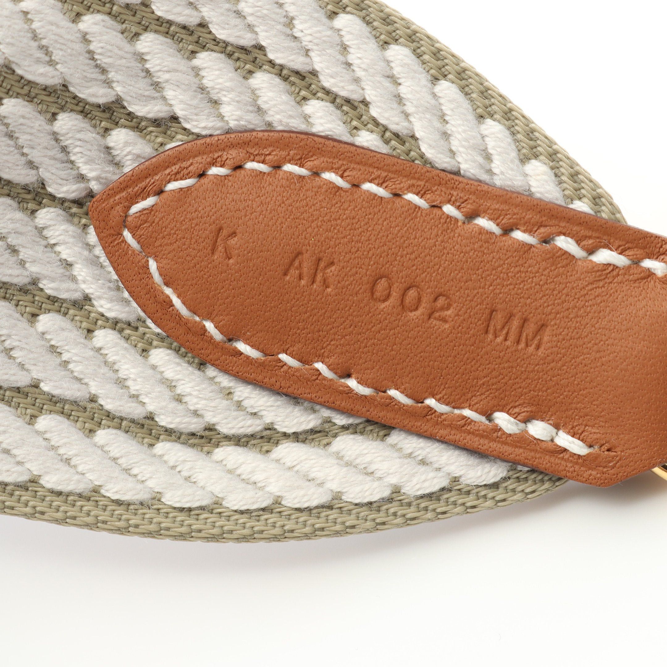 Hermes Hermes Sangle Cordage Gris Perle Gold Shoulder Strap Toile Veau Swift Gray Light Brown Hardware K Stamp Size ONE SIZE - 5 Thumbnail