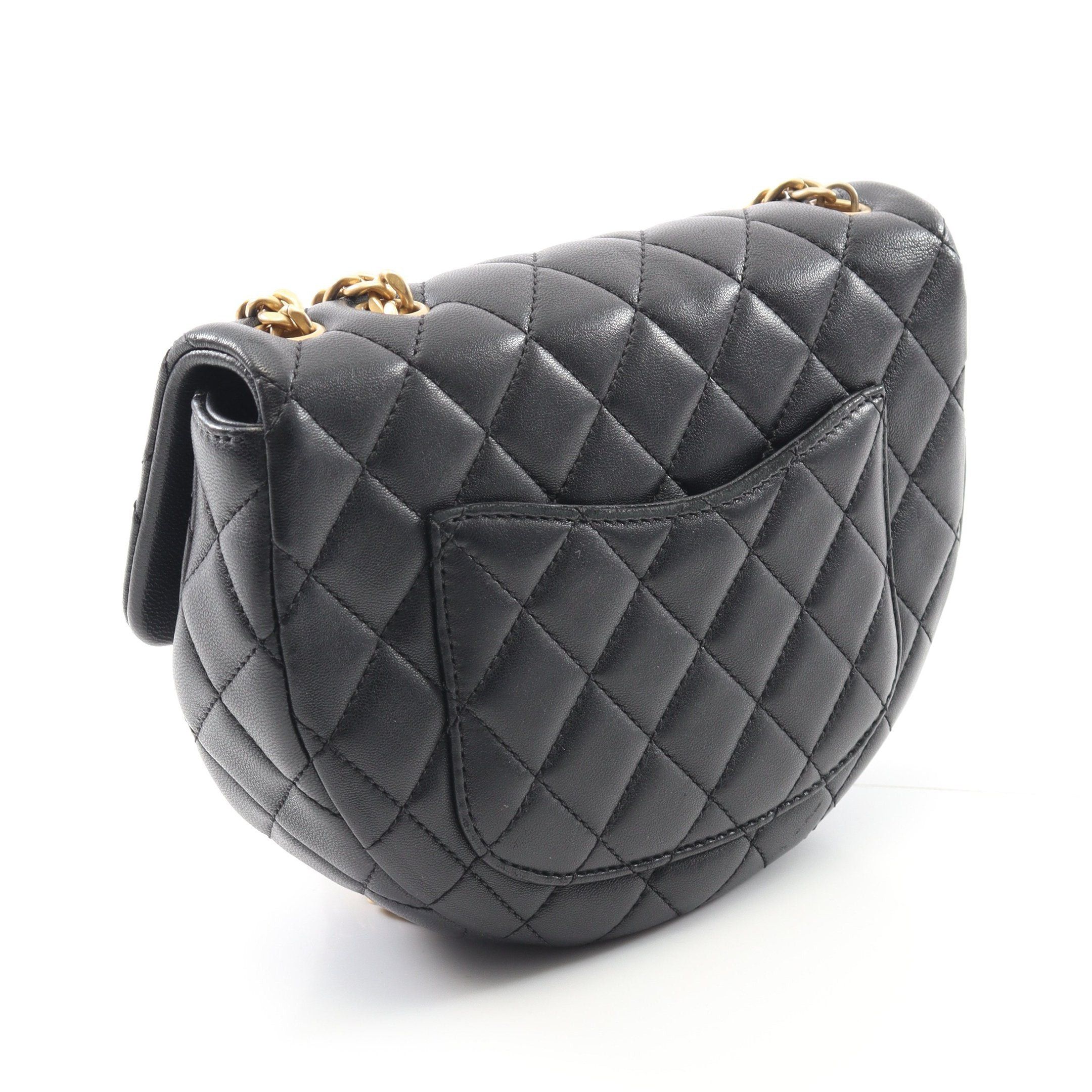 Chanel Chanel Matelasse Chain Shoulder Bag Lambskin Black Gold Hardware Size ONE SIZE - 2 Thumbnail
