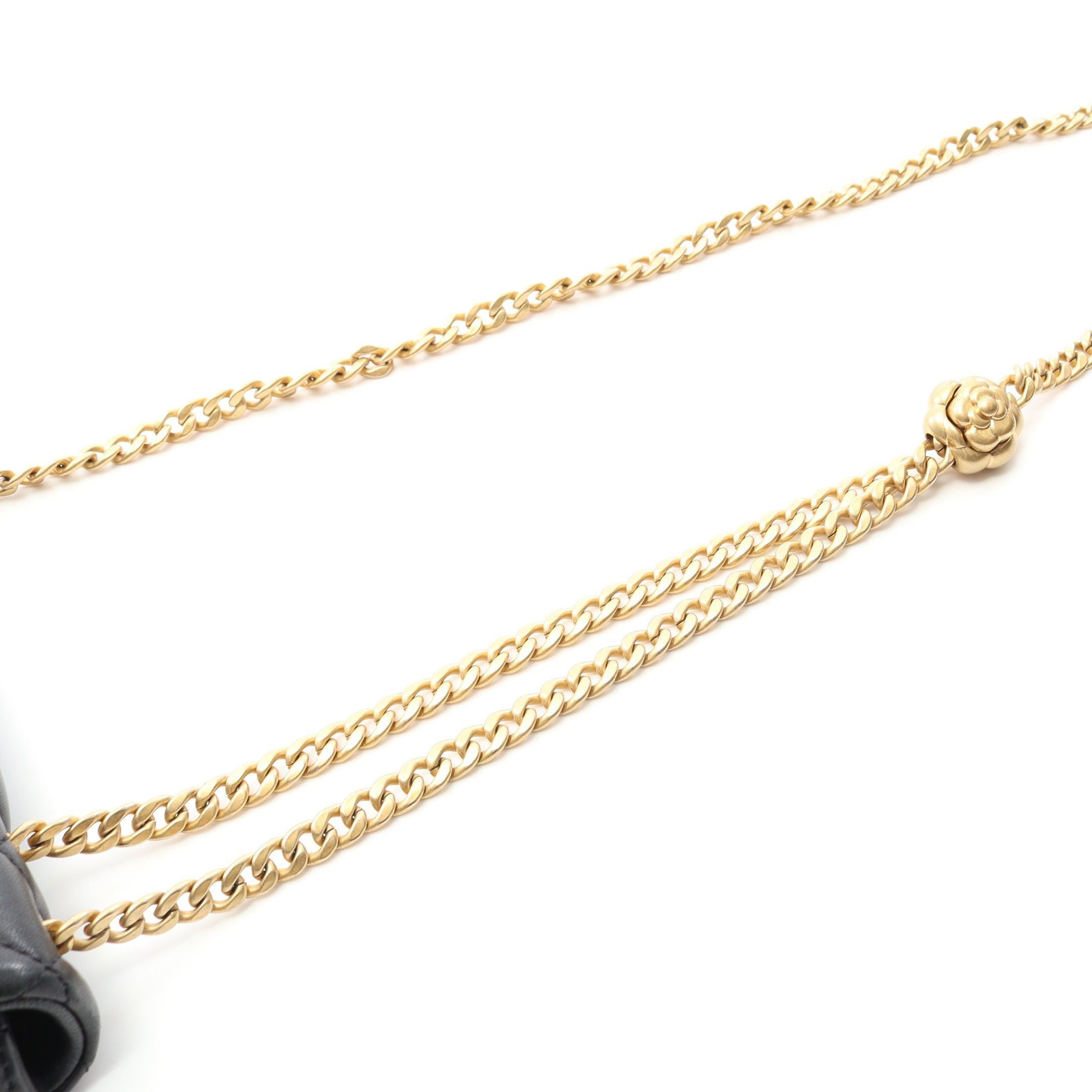 Chanel Chanel Matelasse Chain Shoulder Bag Lambskin Black Gold Hardware Size ONE SIZE - 10 Thumbnail