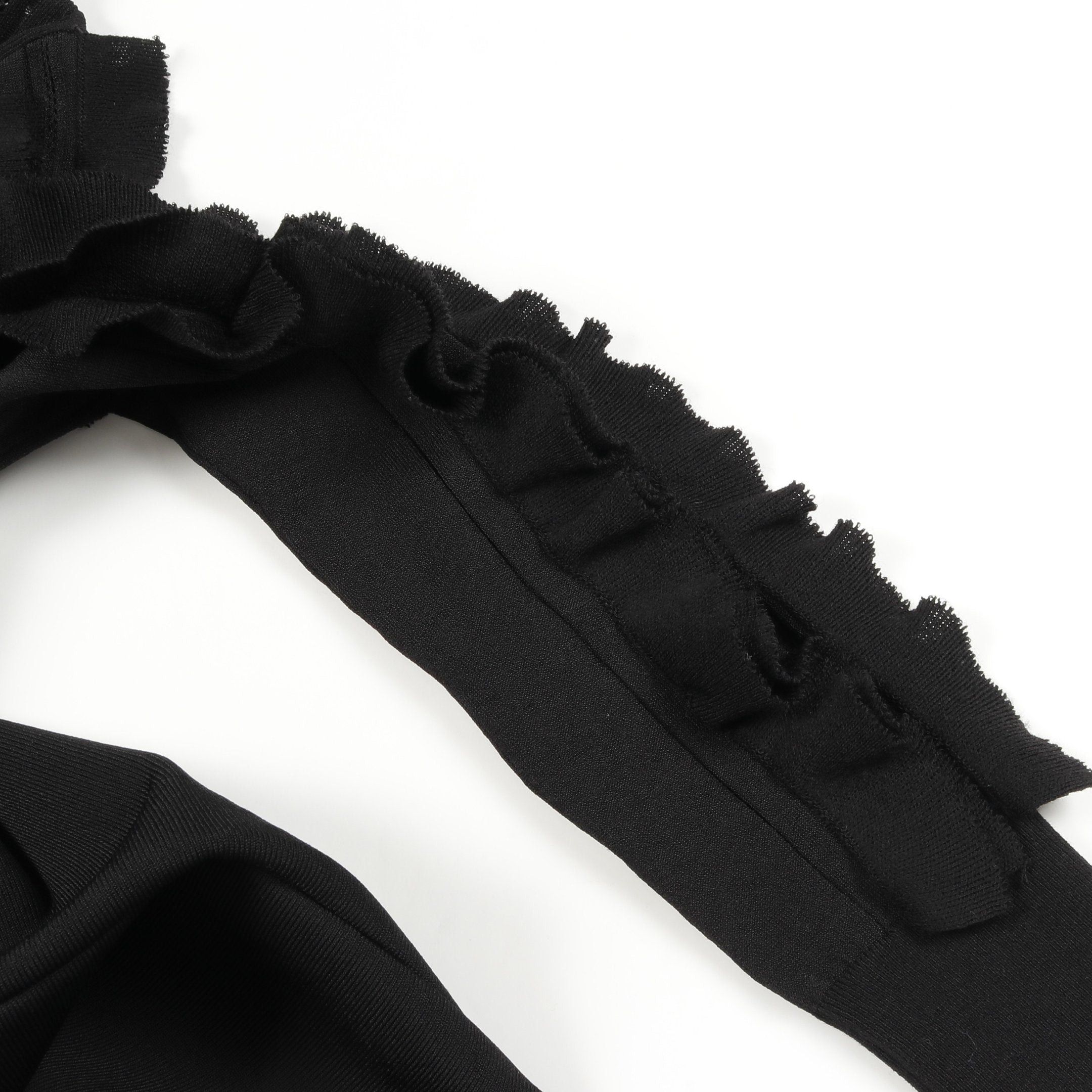 Louis Vuitton Louis Vuitton Knit Dress Rayon Black Frill Size ONE SIZE - 10 Thumbnail