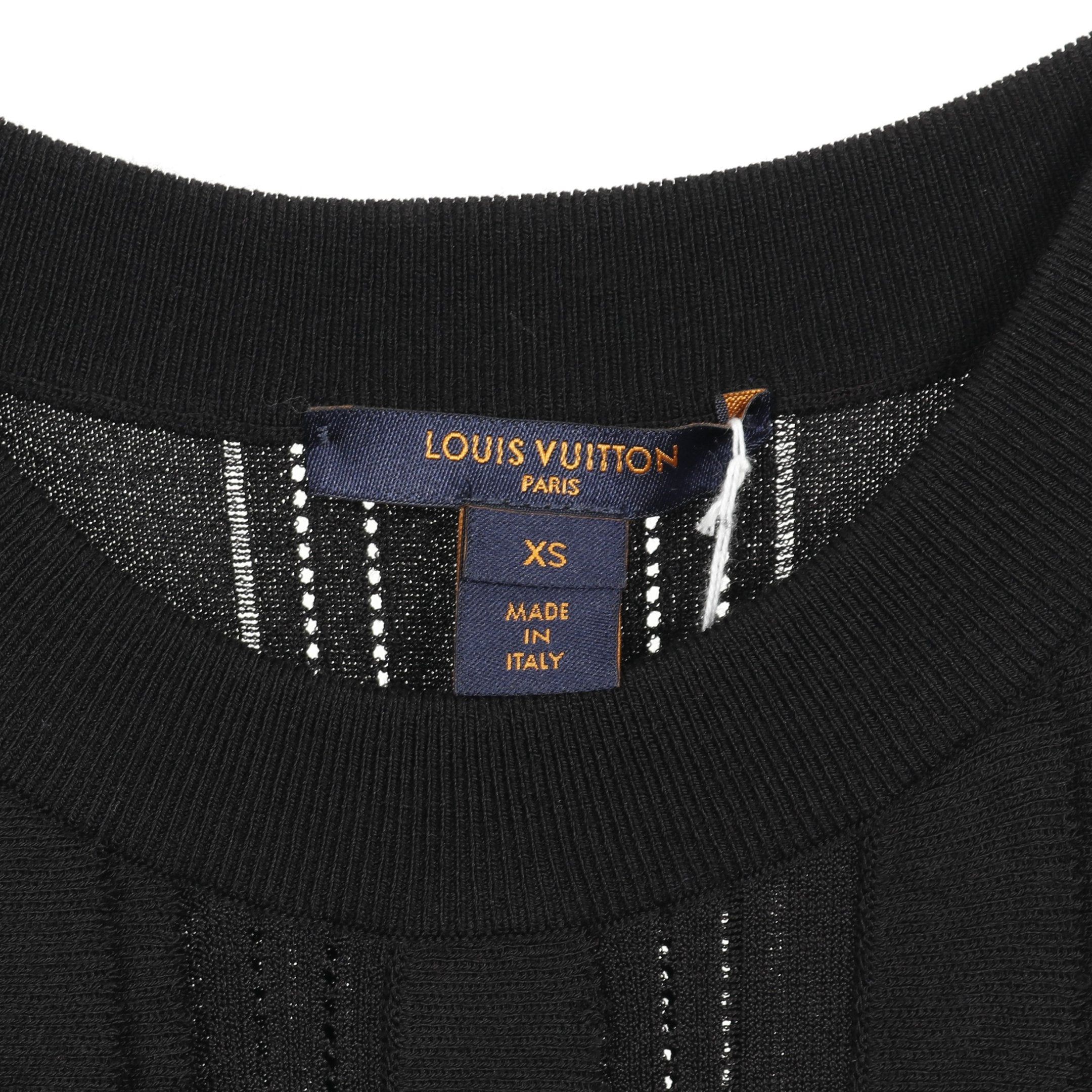 Louis Vuitton Louis Vuitton Knit Dress Rayon Black Frill Size ONE SIZE - 3 Thumbnail