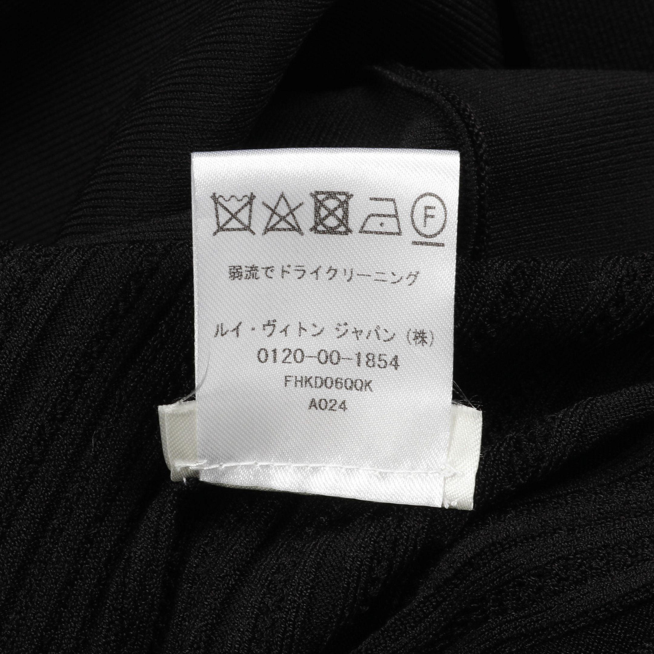Louis Vuitton Louis Vuitton Knit Dress Rayon Black Frill Size ONE SIZE - 5 Thumbnail