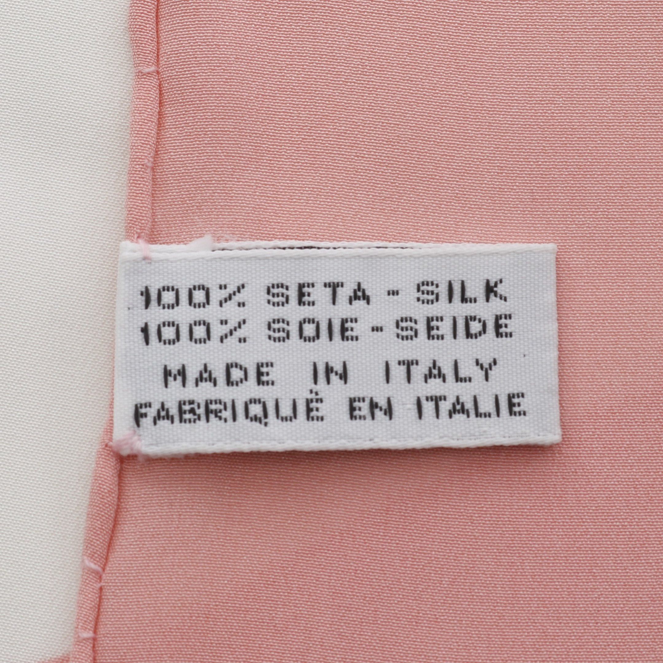 Chanel Chanel Scarf Silk White Pink Size ONE SIZE - 3 Thumbnail