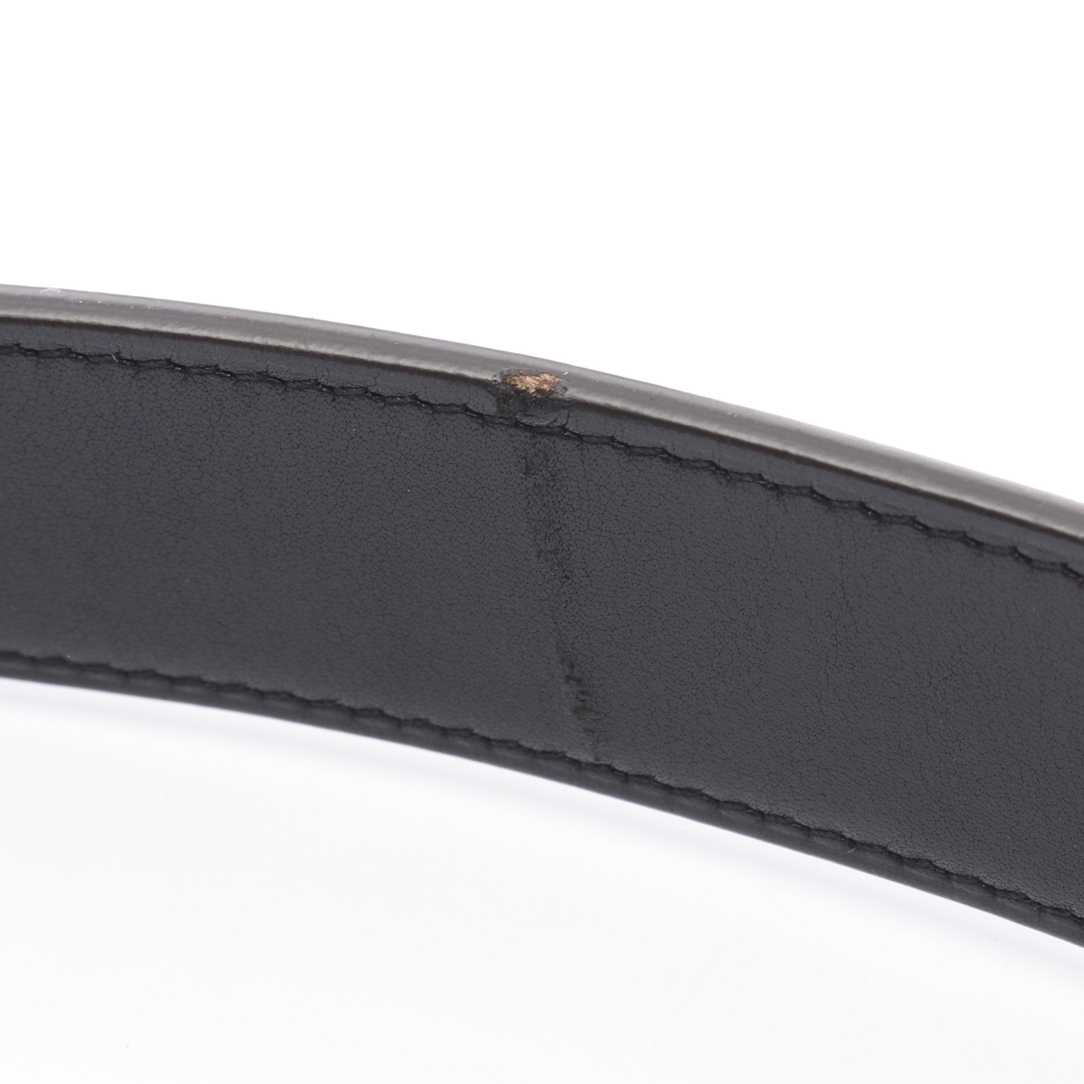 Hermes Hermes Etrivière Belt Veau Barenia Black Silver Hardware B Stamp Size ONE SIZE - 6 Thumbnail