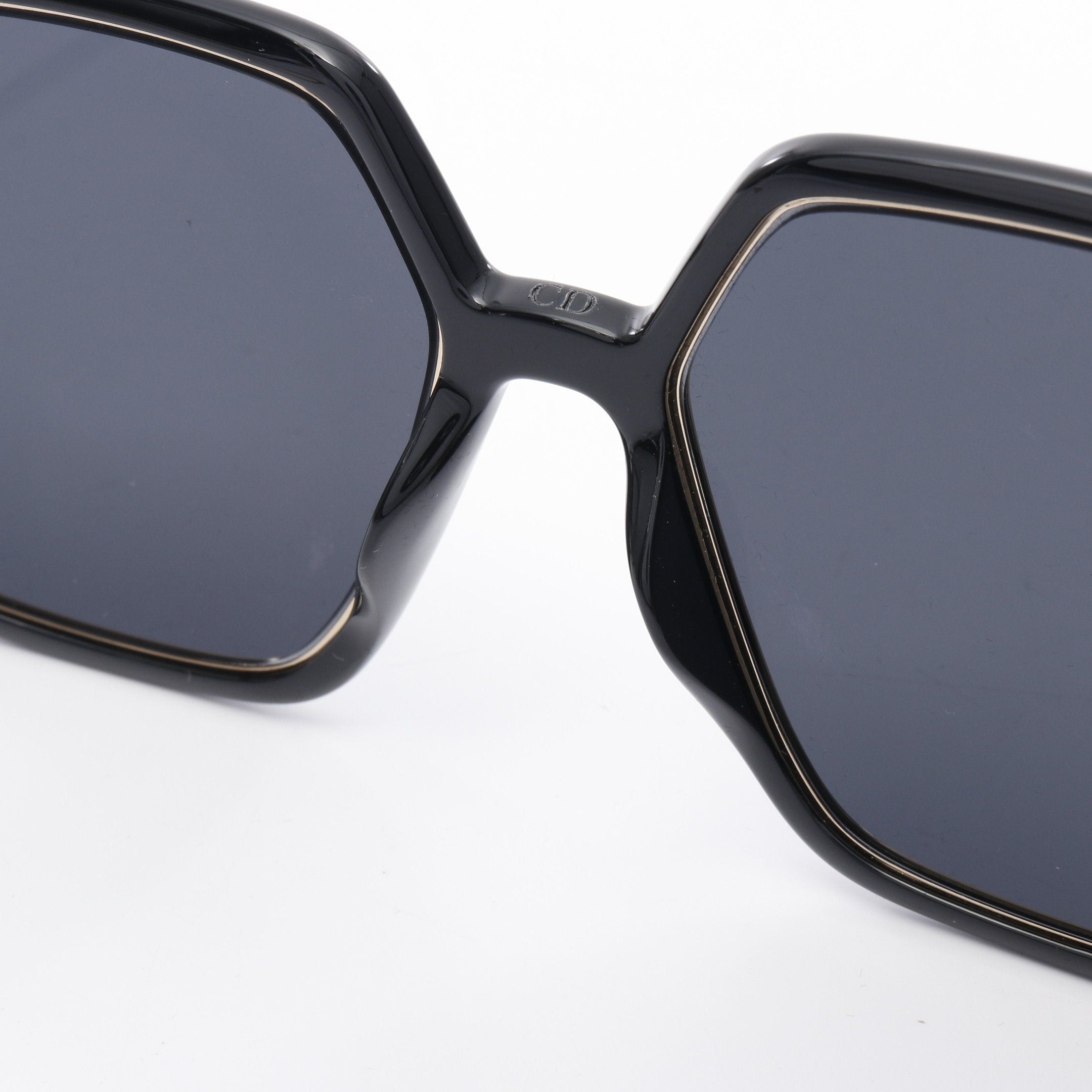 Dior Dior 30 Montaigne Sunglasses Gp Black Gold Size ONE SIZE - 6 Thumbnail