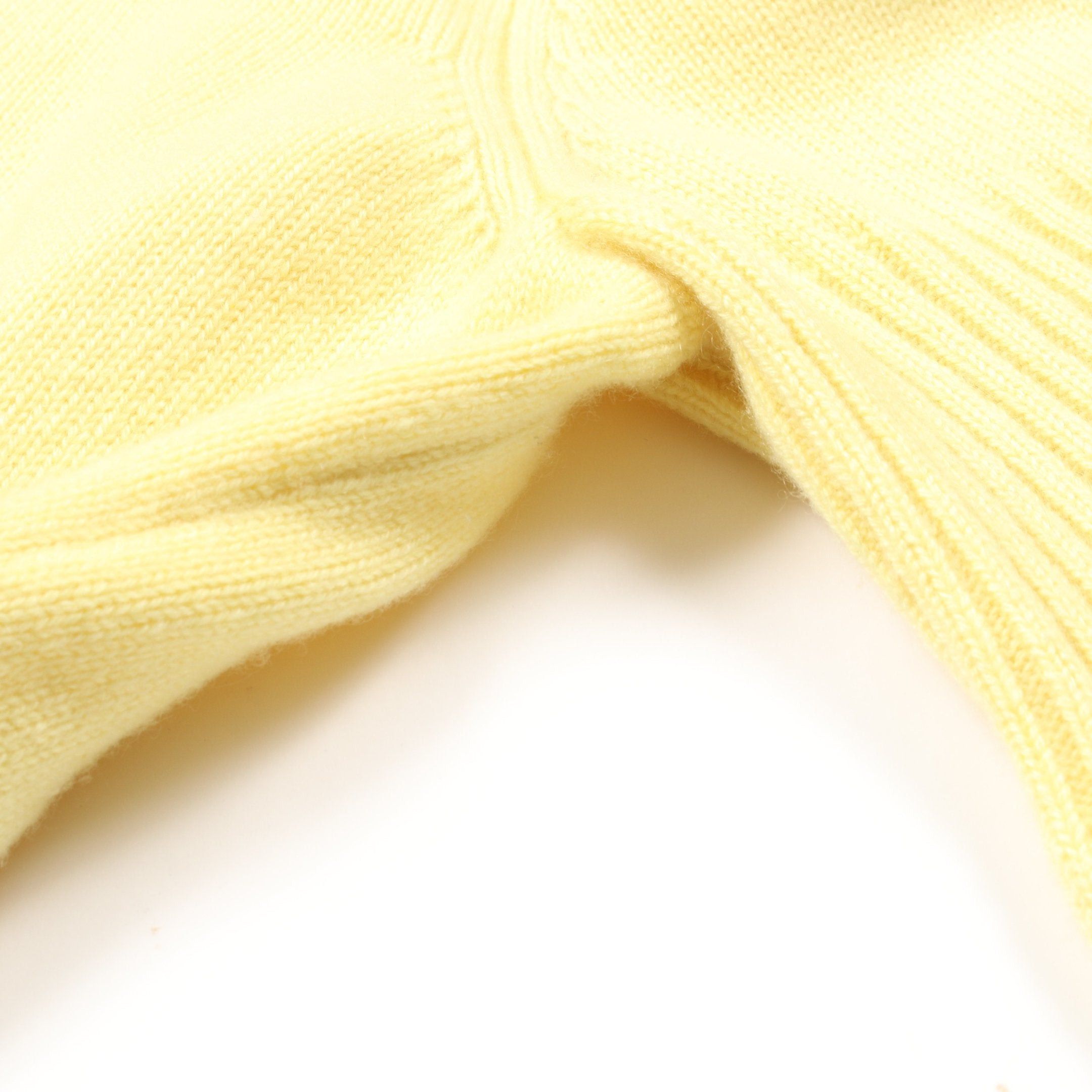 Chanel Chanel Coco Mark Cardigan Crew Neck Cashmere Yellow Size ONE SIZE - 6 Thumbnail