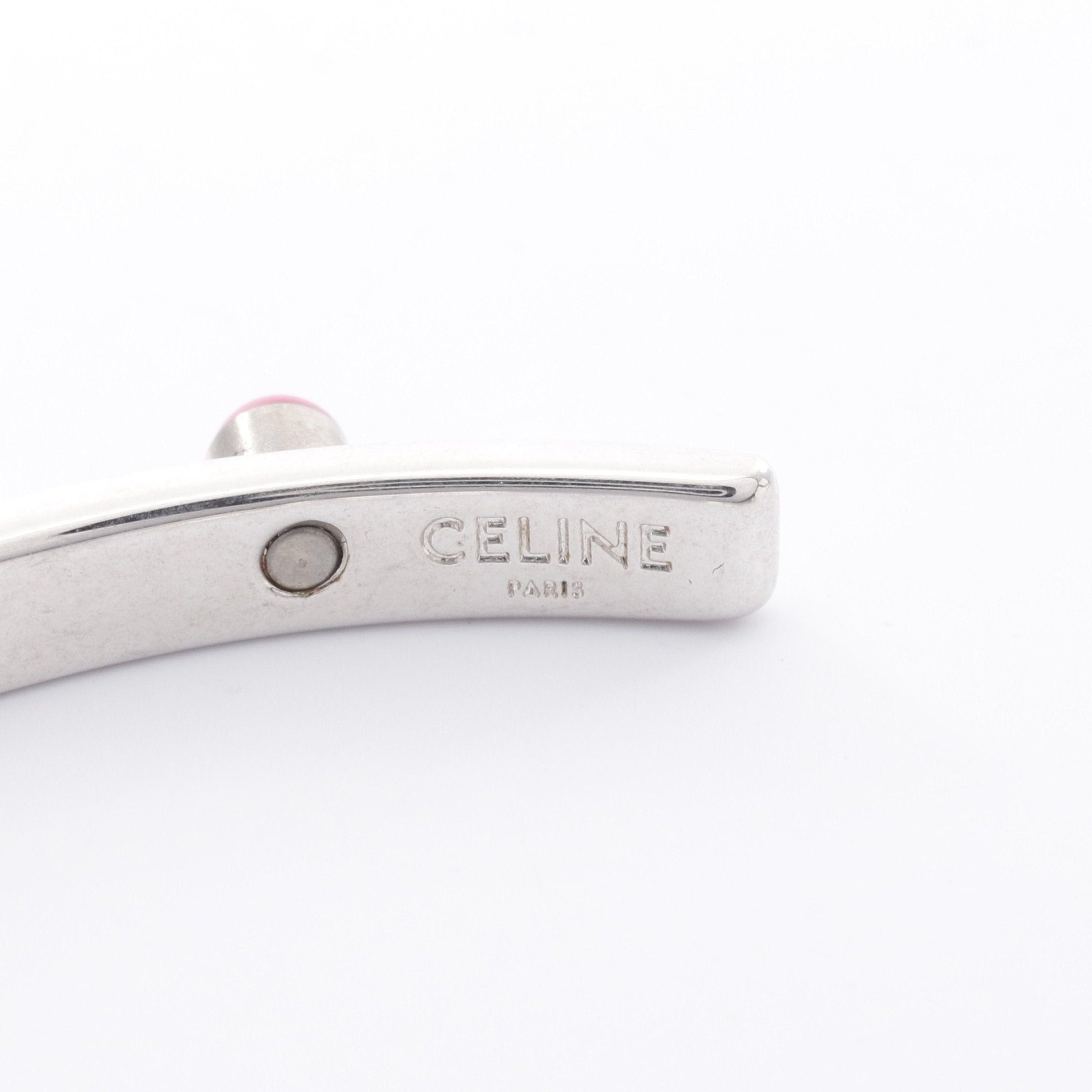 Celine Celine Bangle Silver Pink Black Size ONE SIZE - 3 Thumbnail