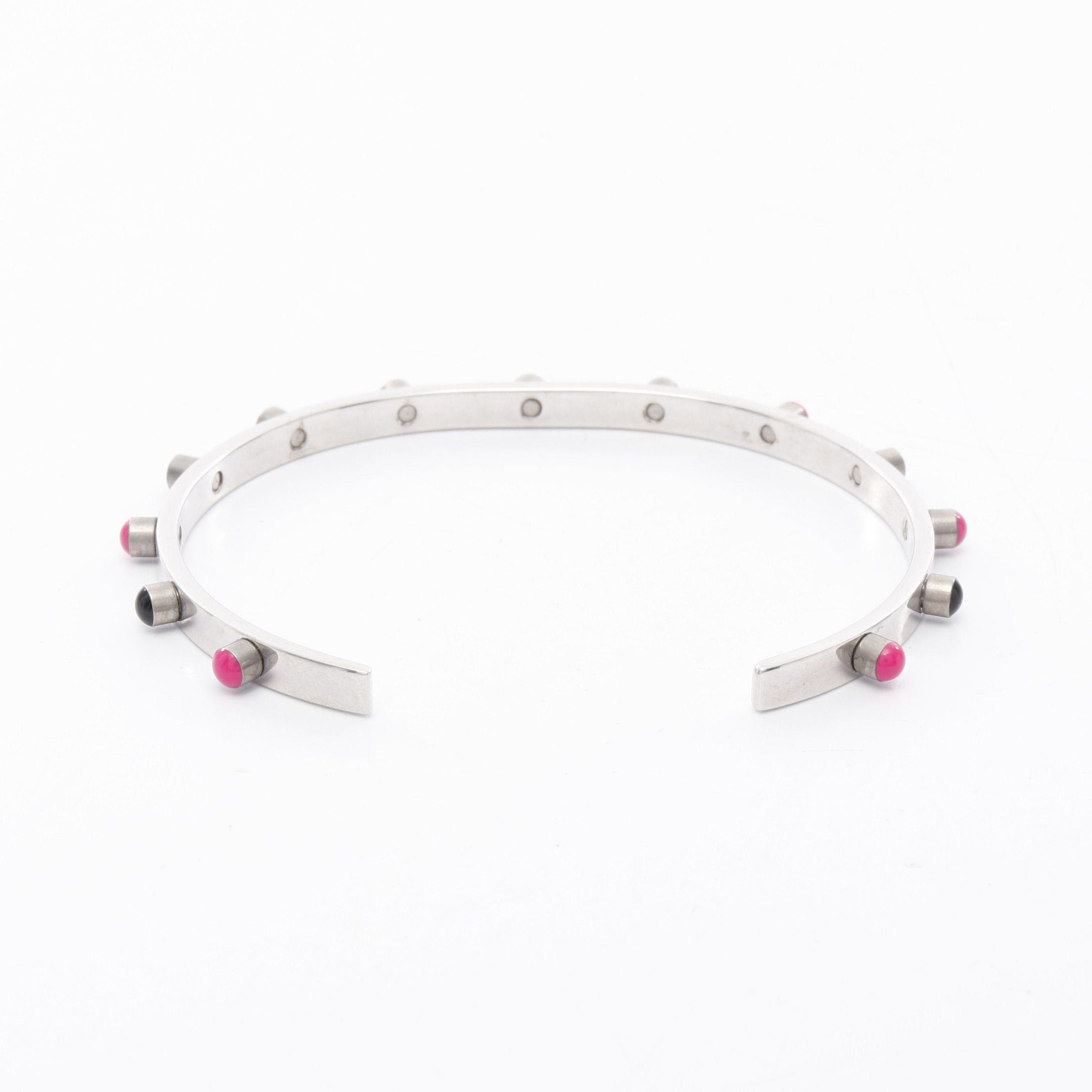 Celine Celine Bangle Silver Pink Black Size ONE SIZE - 2 Thumbnail